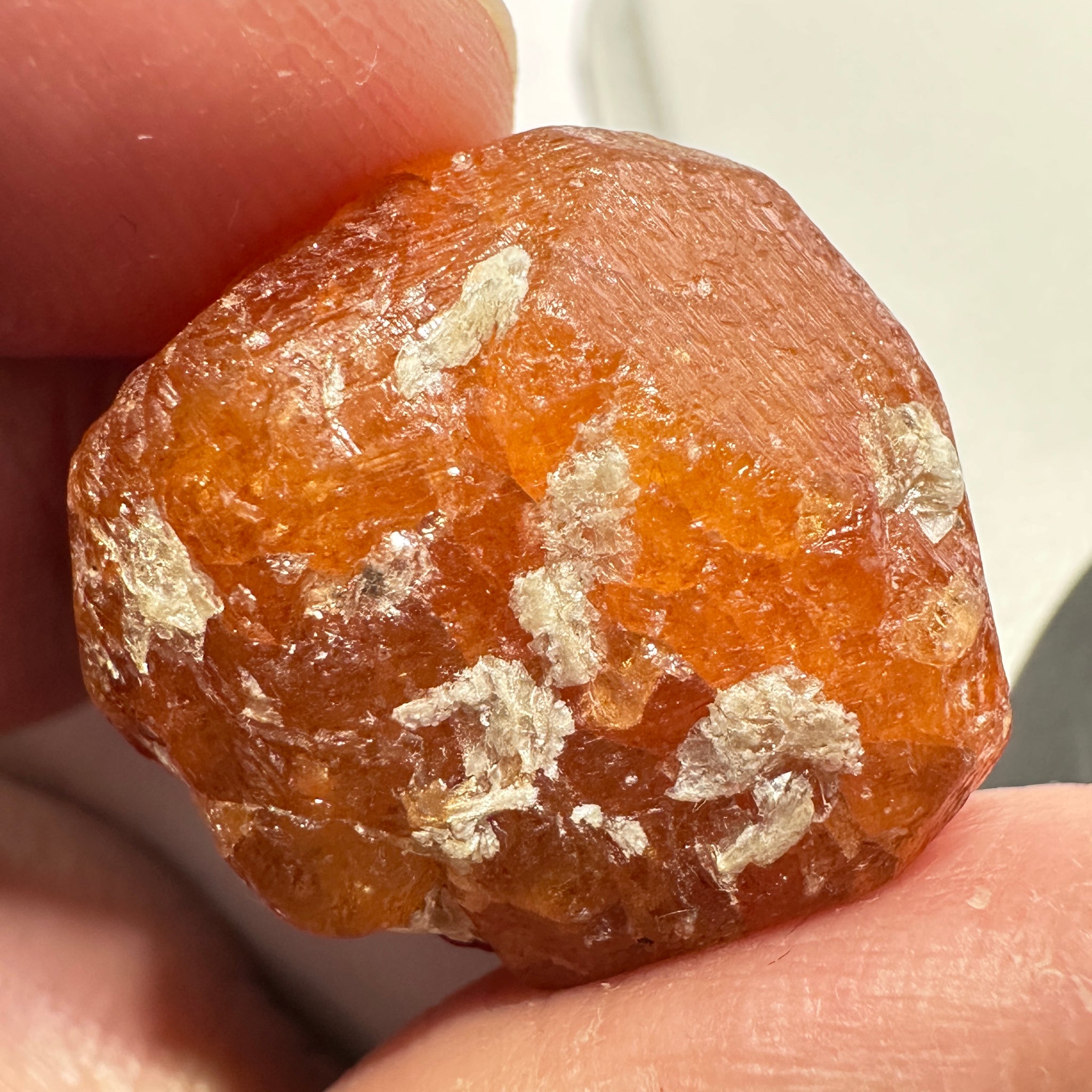 Mandarin Spessartite Garnet Crystal, 12.30gm, Loliondo in Tanzania, Untreated Unheated
