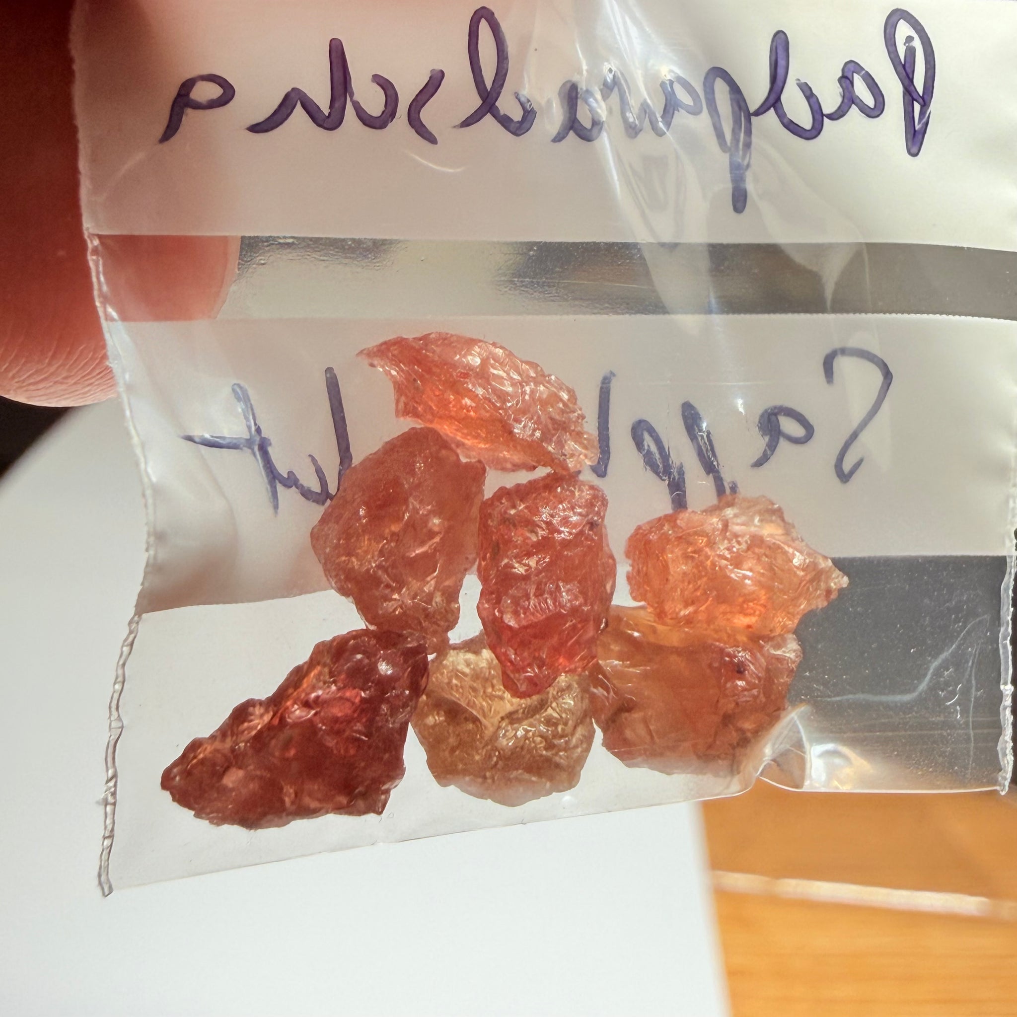 Umba Padparadscha Sapphire Lot, 15.15ct, Umba Valley, Tanzania, Untreated Unheated, slightly  included included, 2.16ct average