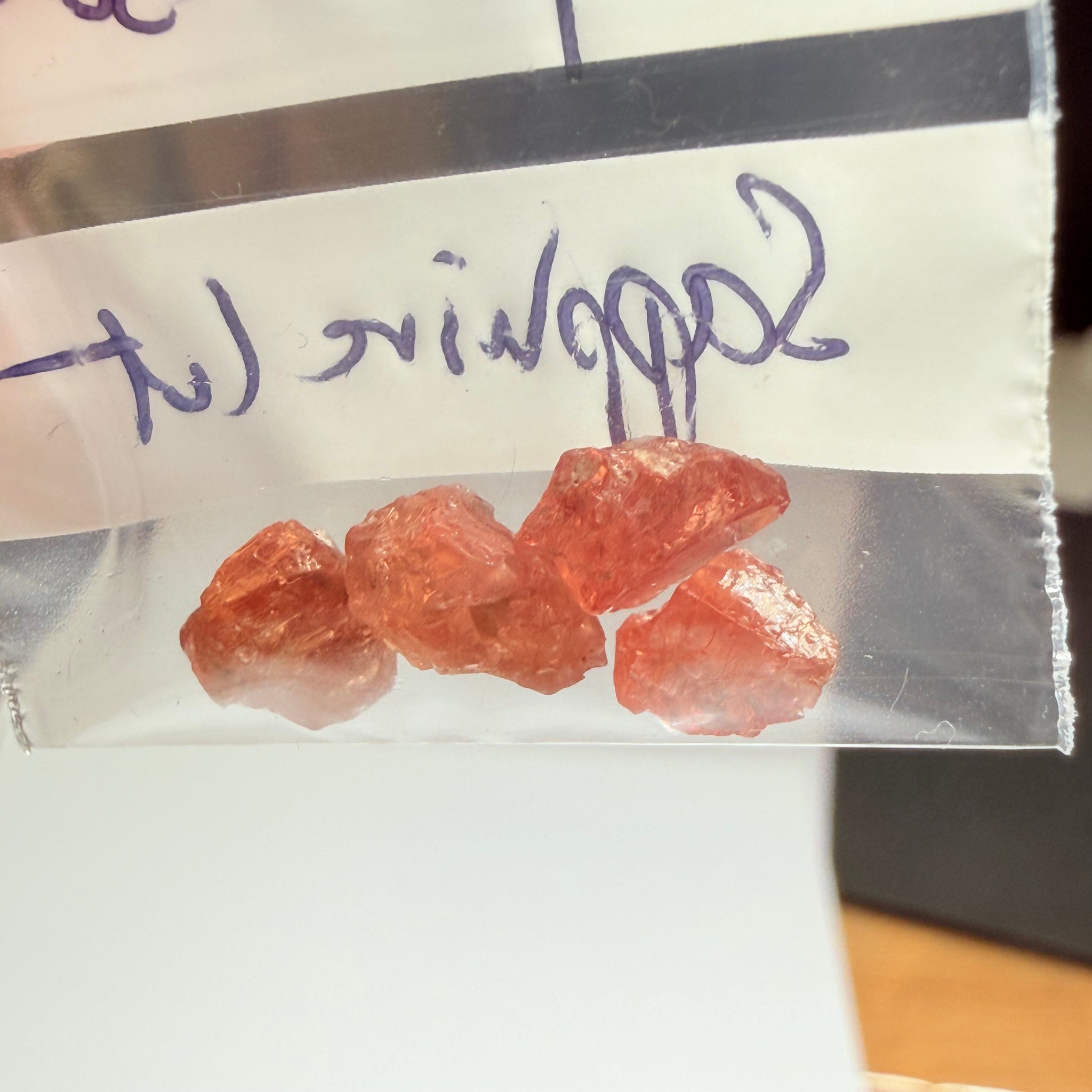 Umba Padparadscha Sapphire Lot, 9.04ct, Umba Valley, Tanzania, Untreated Unheated, vvs, 2.26ct average