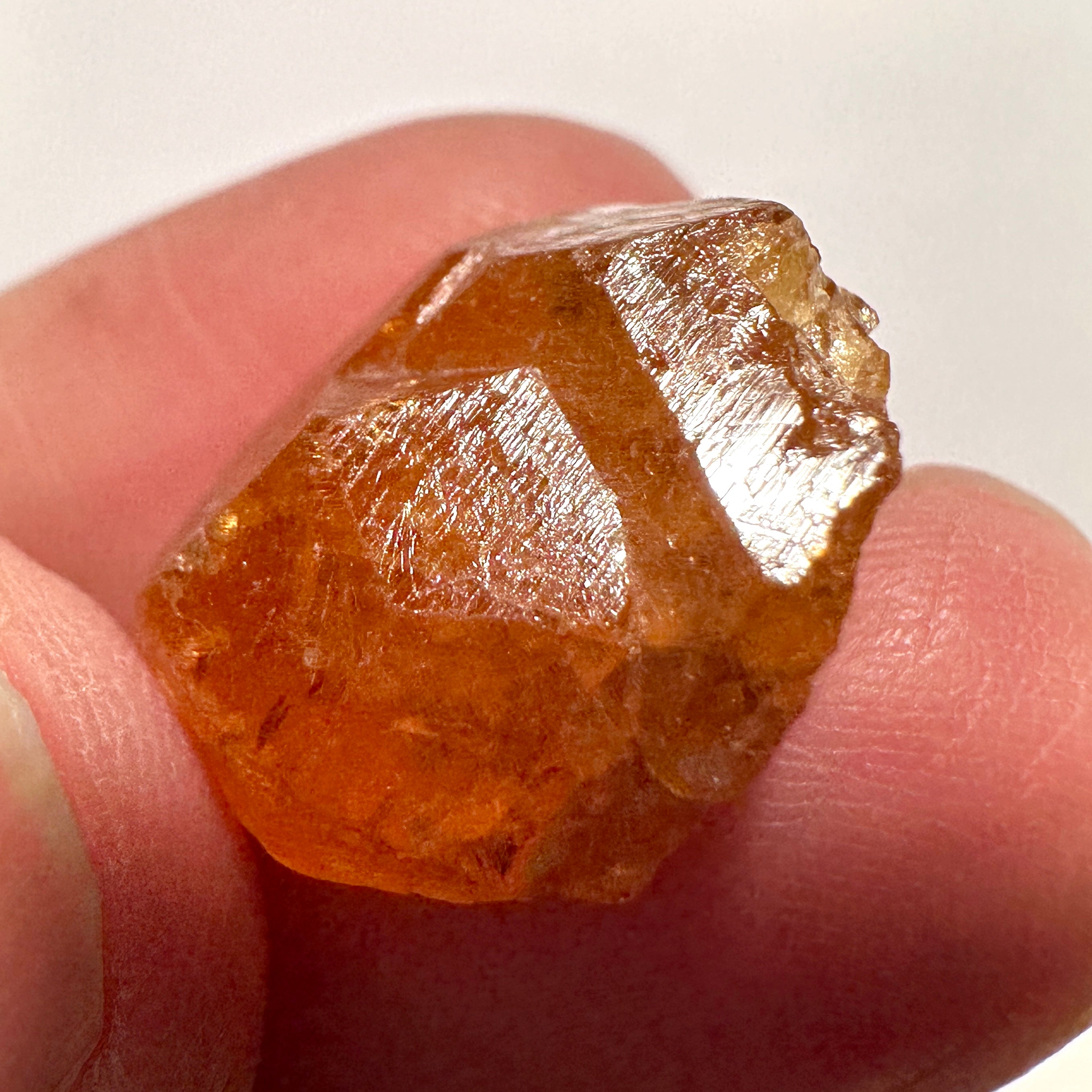 5.00gm Mandarin Spessartite Garnet Crystal, Loliondo in Tanzania, Untreated Unheated