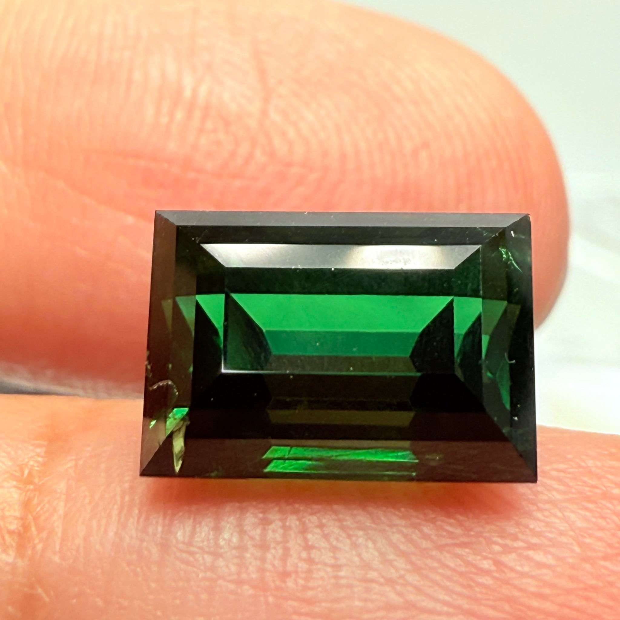 Chrome Tourmaline, 4.79ct, Landanai, Tanzania, Untreated Unheated, very very rare, from the legendary Landanai mines that produce the worlds finest Chrome Tourmalines, 10.60 x 7.40  x 6.70mm