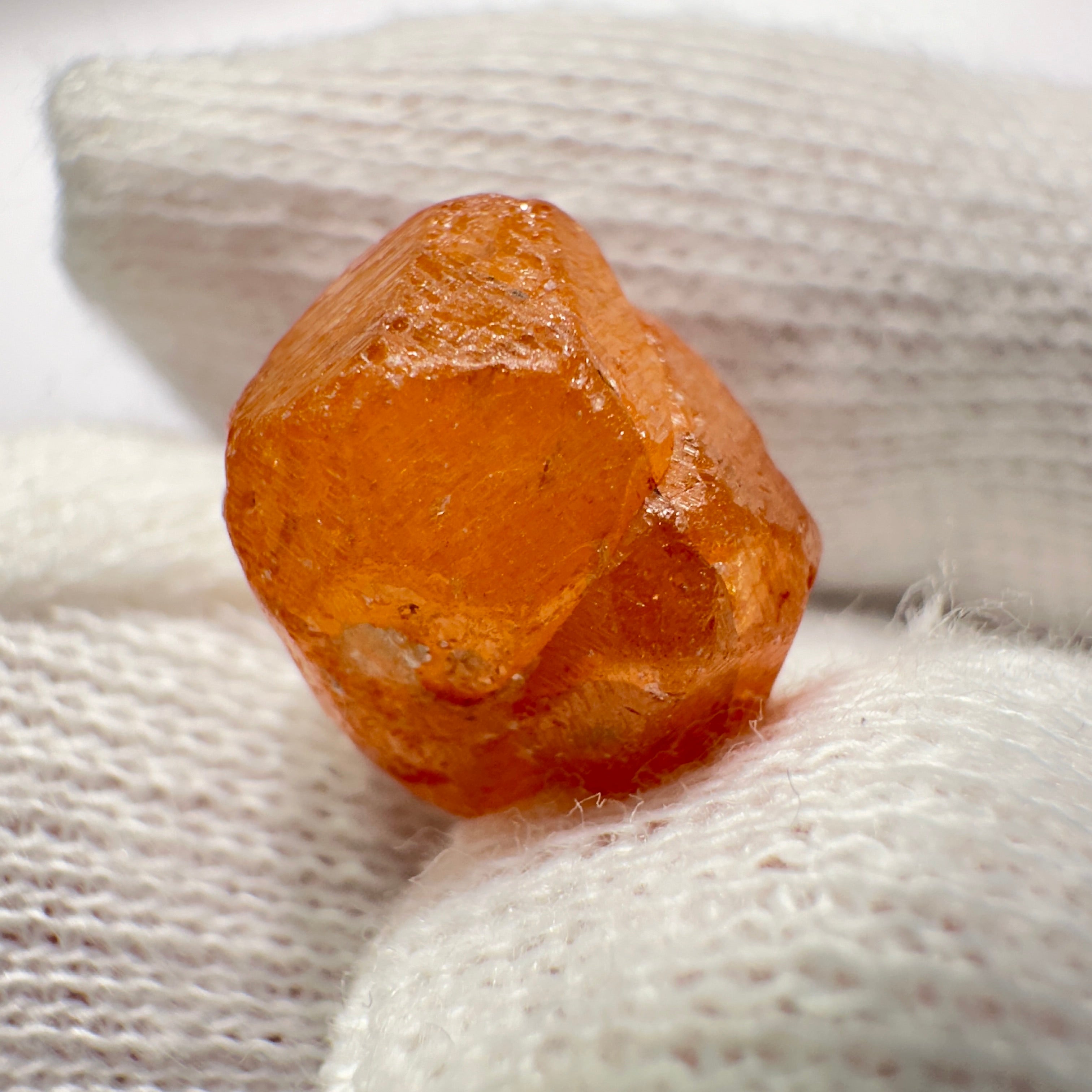3.3gm Mandarin Spessartite Garnet Crystal, Loliondo in Tanzania, Untreated Unheated