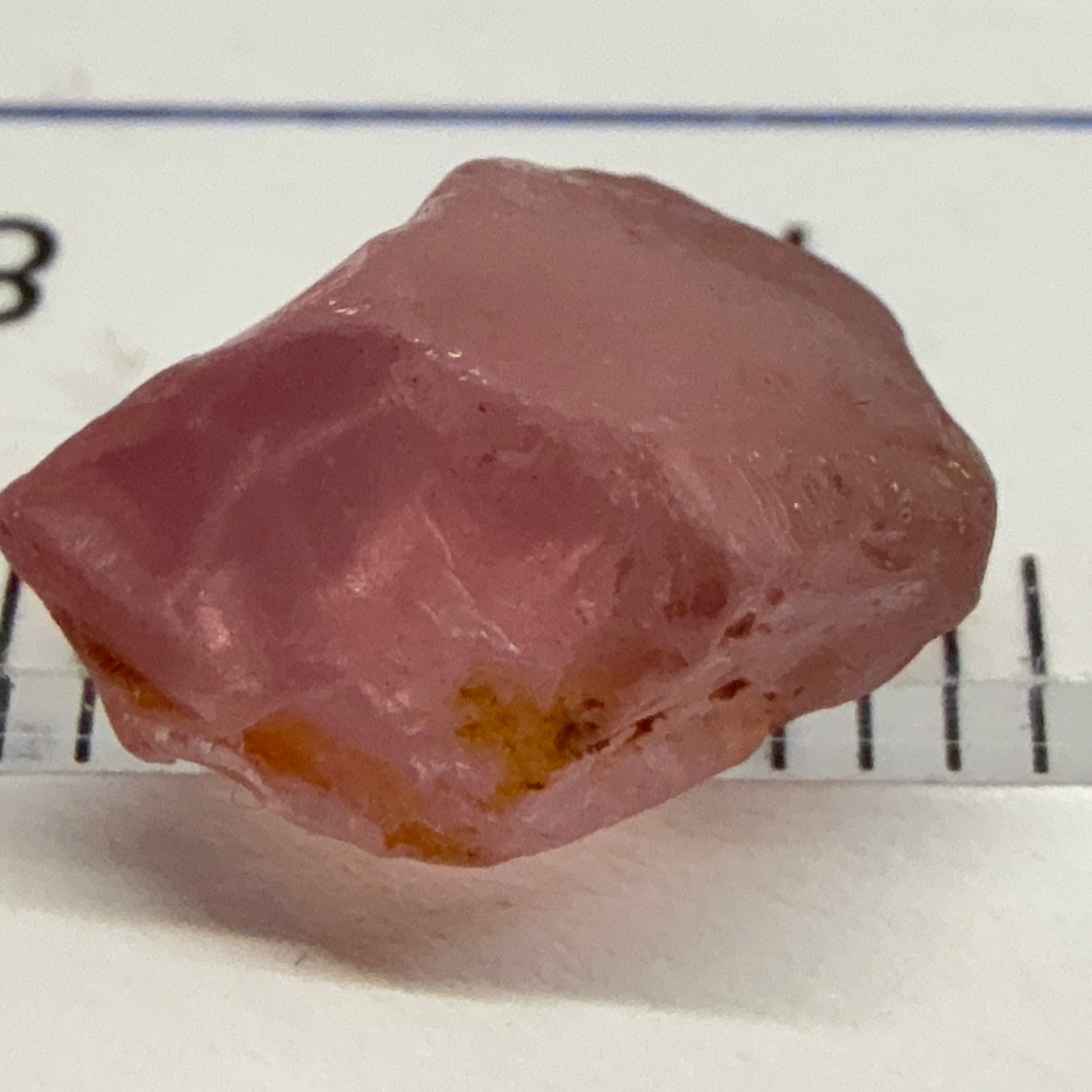 Mahenge Spinel, 3.65ct, Mahenge, Tanzania, Untreated Unheated. Slight crack on one end will come off on preforming, rest slightly milky