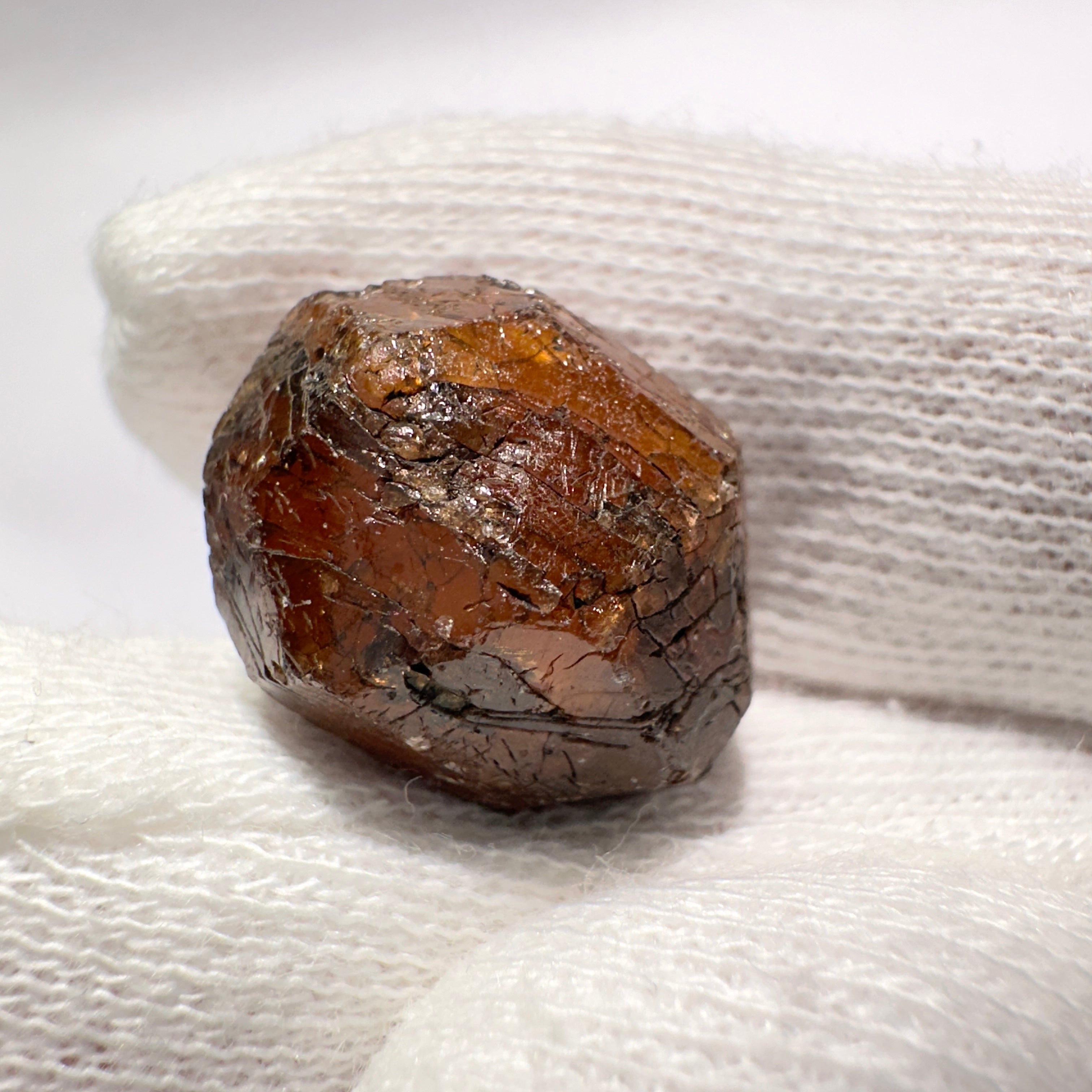 7.9gm Mandarin Spessartite Garnet Crystal, Loliondo in Tanzania, Untreated Unheated