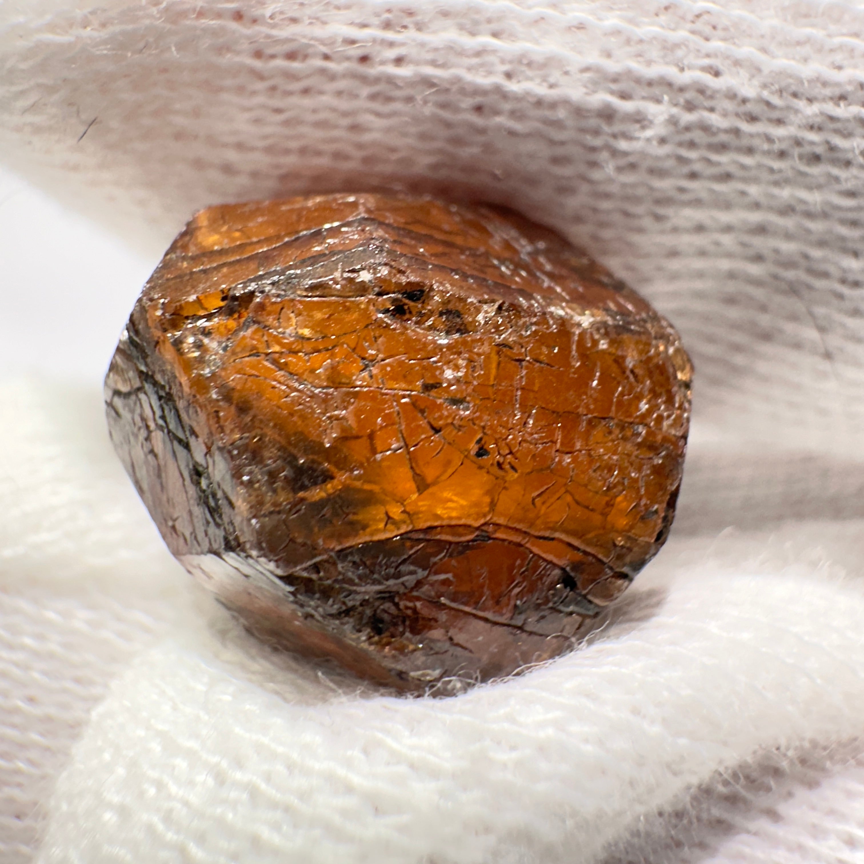 7.9gm Mandarin Spessartite Garnet Crystal, Loliondo in Tanzania, Untreated Unheated