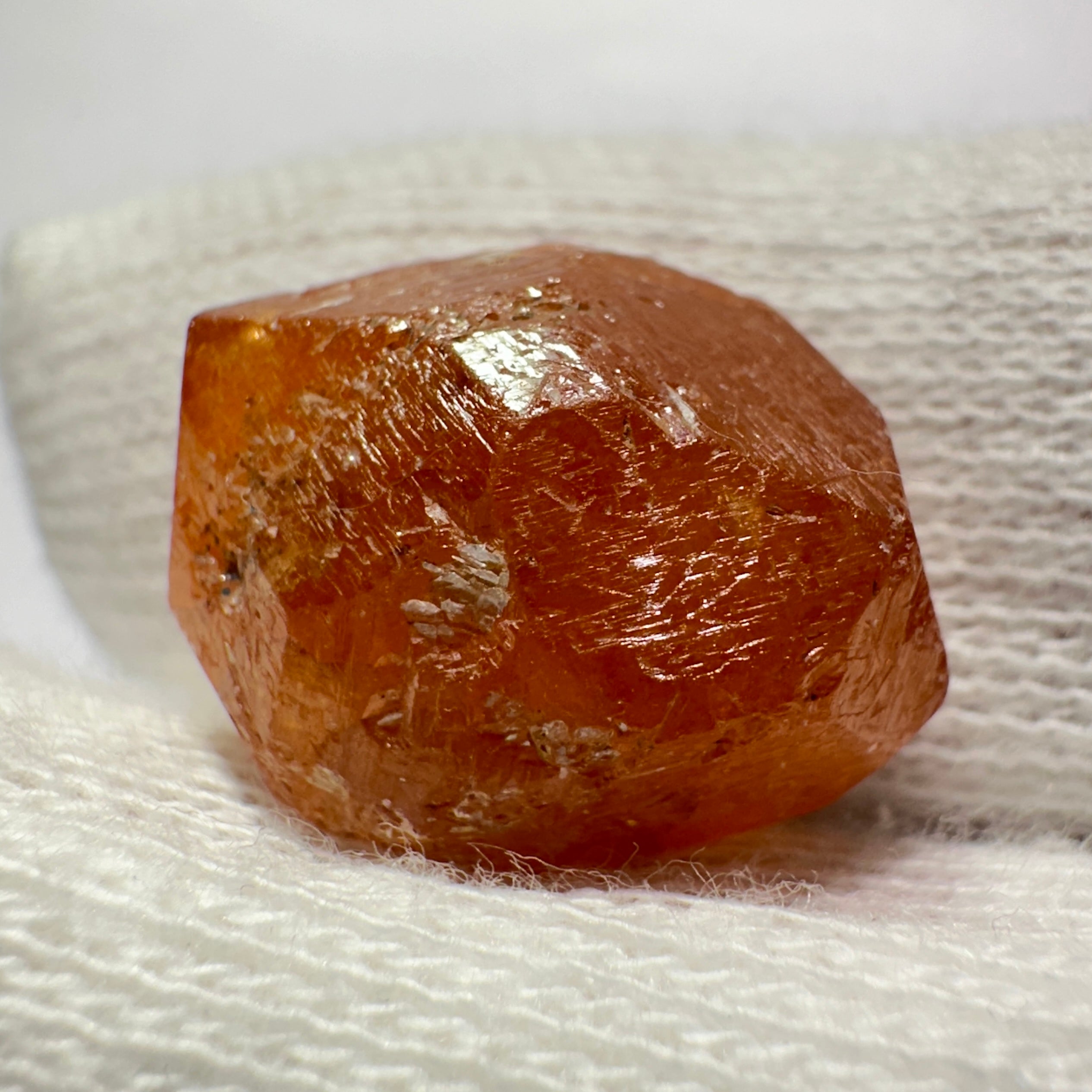 5.10gm Mandarin Spessartite Garnet Crystal, Loliondo in Tanzania, Untreated Unheated