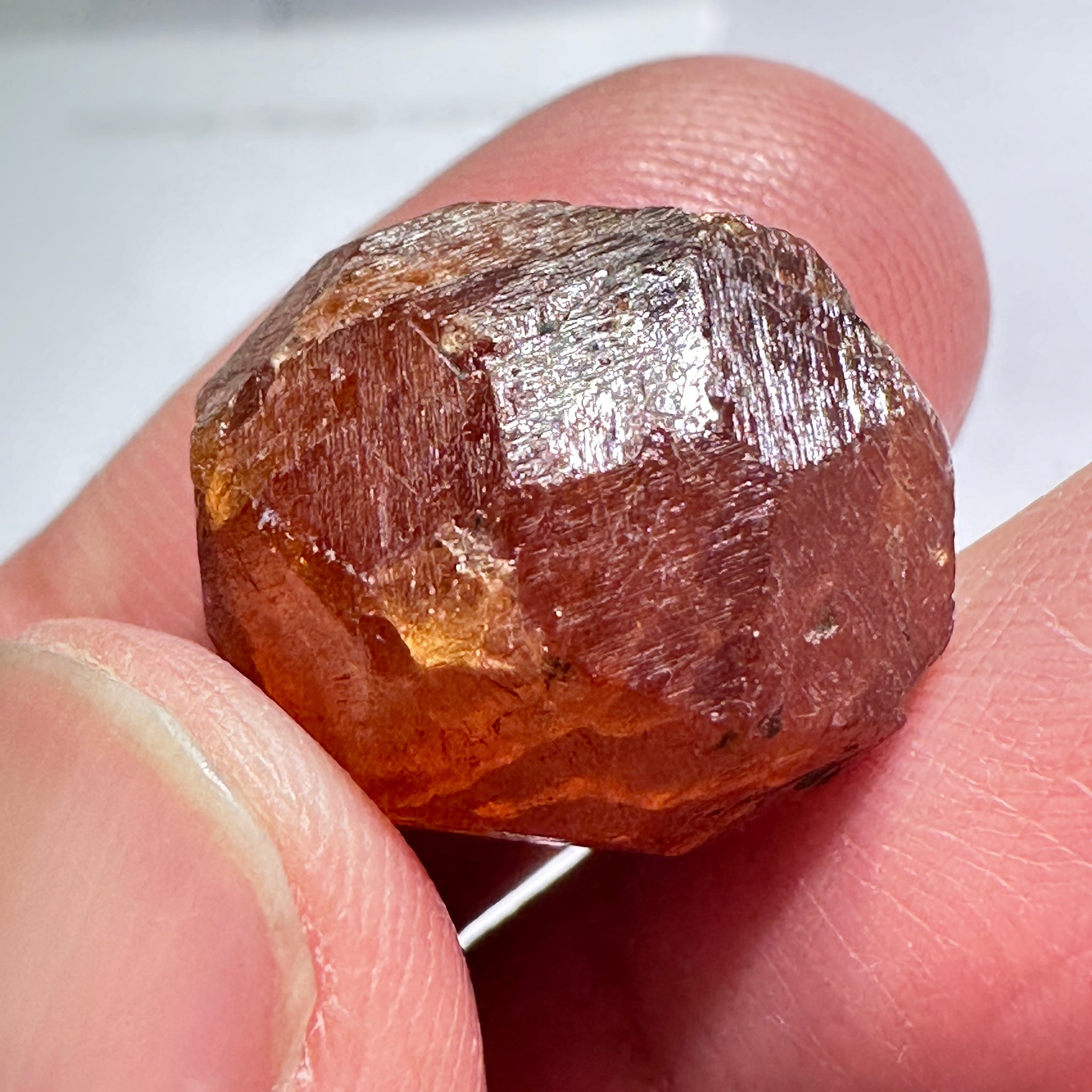 Mandarin Spessartite Garnet Crystal, 8.1gm, Loliondo in Tanzania, Untreated Unheated