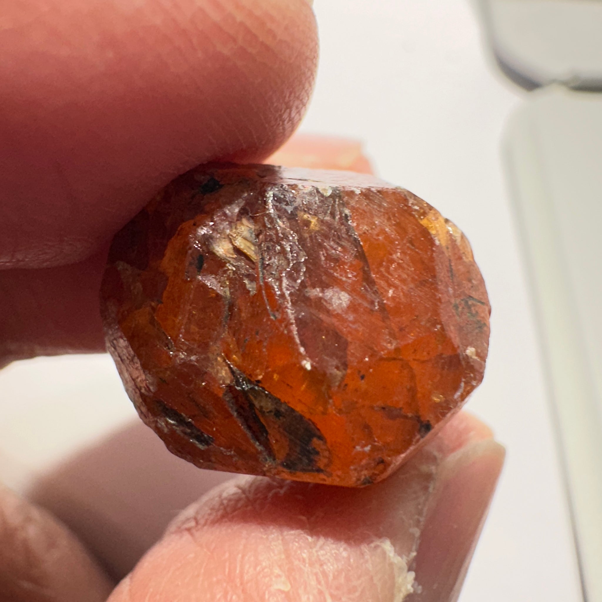 Mandarin Spessartite Garnet Crystal, 8.1gm, Loliondo in Tanzania, Untreated Unheated