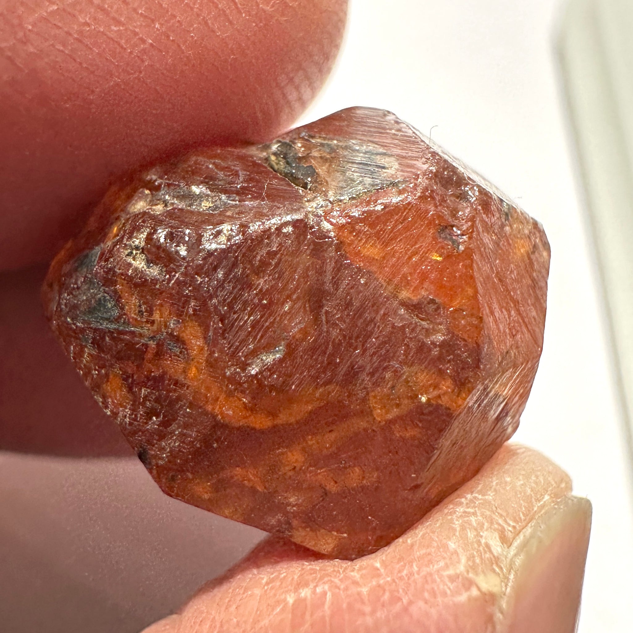 Mandarin Spessartite Garnet Crystal, 8.1gm, Loliondo in Tanzania, Untreated Unheated
