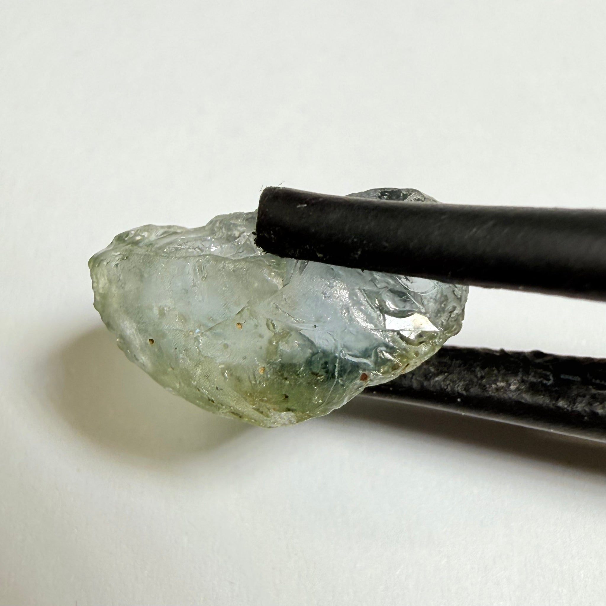 Umba Sapphire, 4.16ct, Umba Valley, Tanzania, Untreated Unheated. Small, white crystal inclusions through the stone, flat shape
