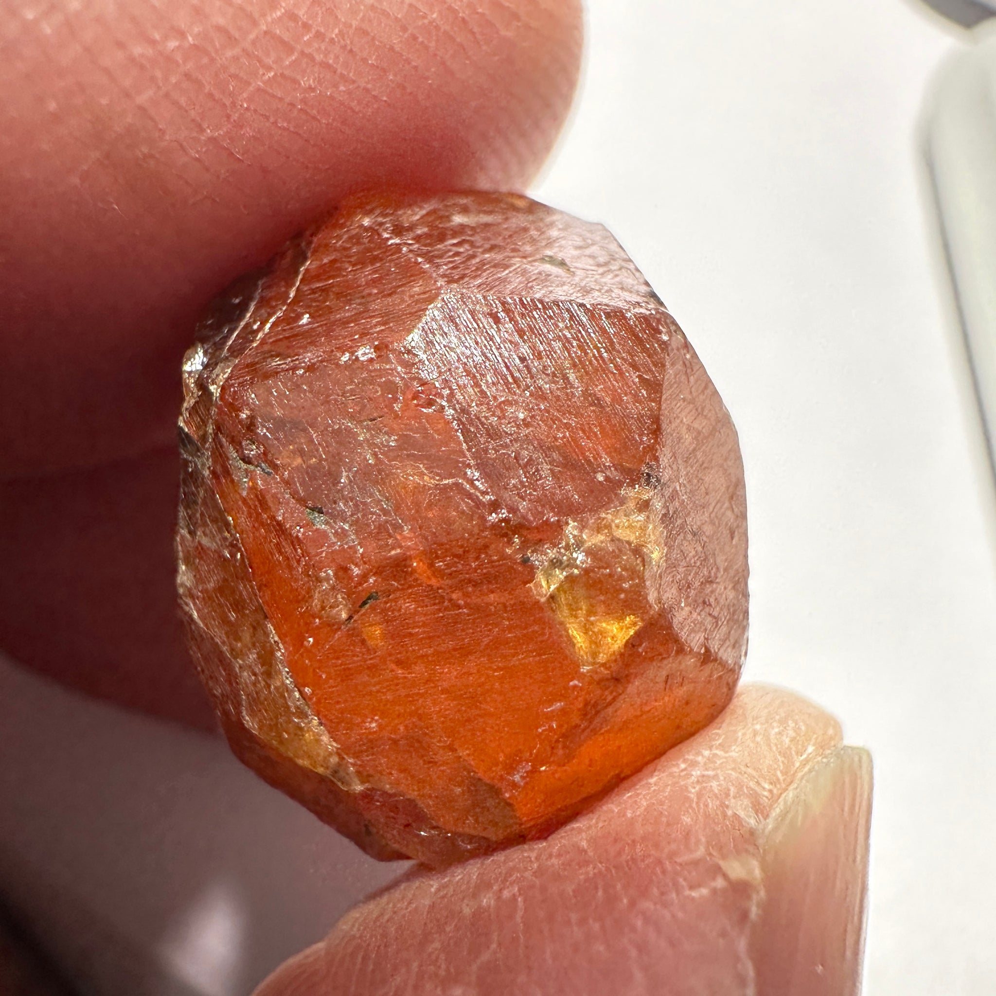 Mandarin Spessartite Garnet Crystal, 8.1gm, Loliondo in Tanzania, Untreated Unheated