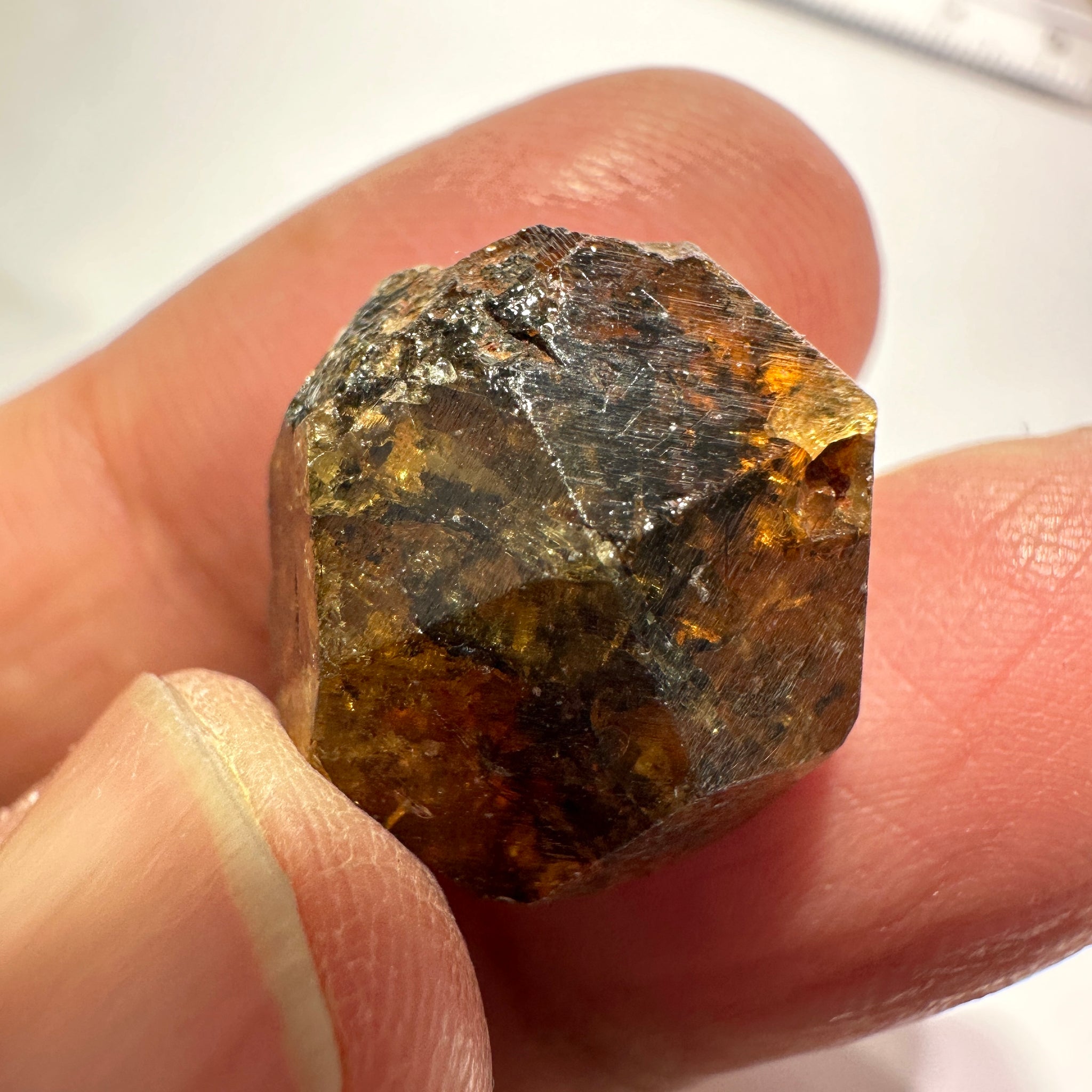 Mandarin Spessartite Garnet Crystal, 8.0gm, Loliondo in Tanzania, Untreated Unheated