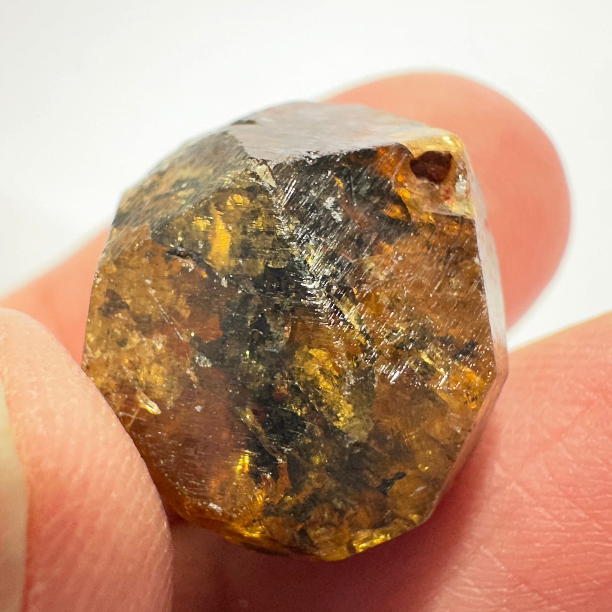 Mandarin Spessartite Garnet Crystal, 8.0gm, Loliondo in Tanzania, Untreated Unheated