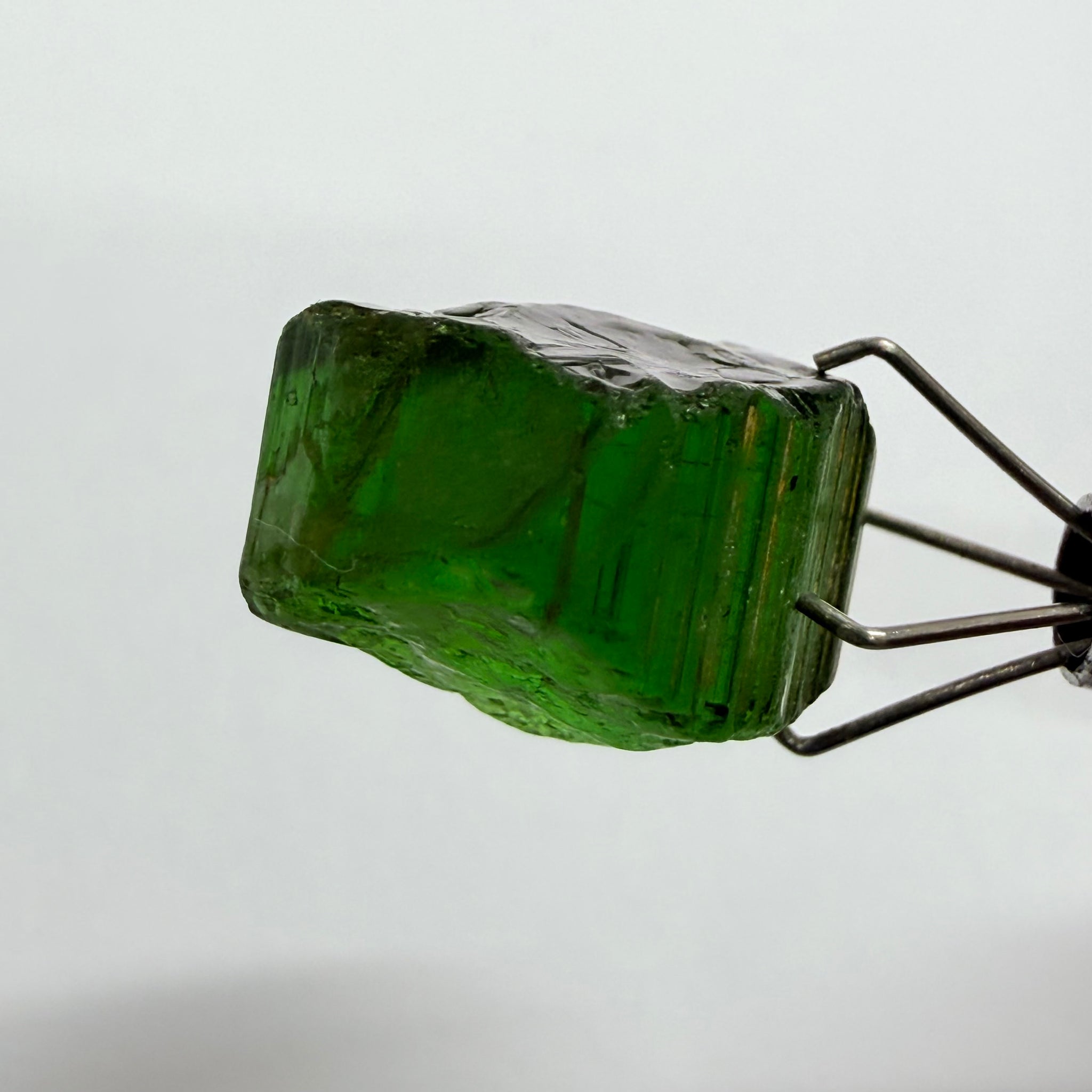 Congo Tourmaline Crystal, 16.71ct, Untreated Unheated, si, cut with inclusions, c axis closed