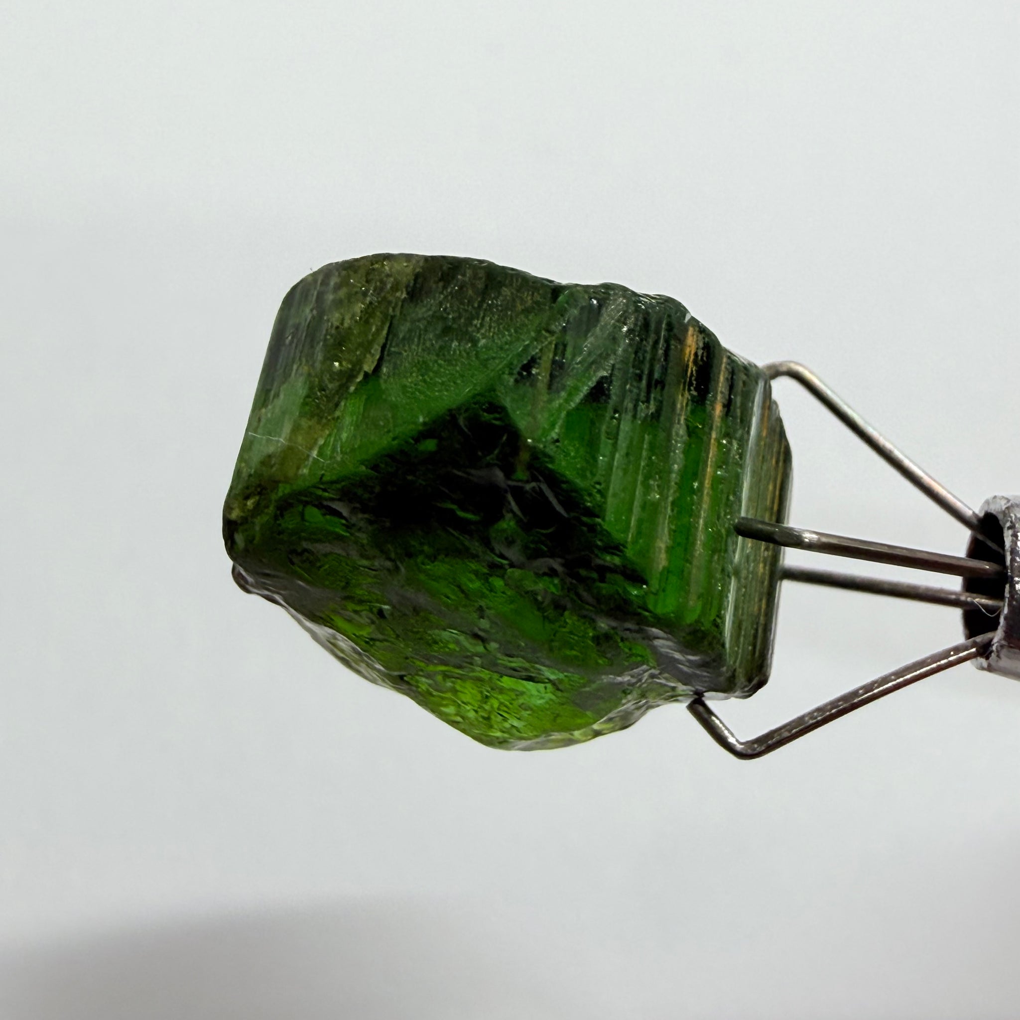 Congo Tourmaline Crystal, 16.71ct, Untreated Unheated, si, cut with inclusions, c axis closed