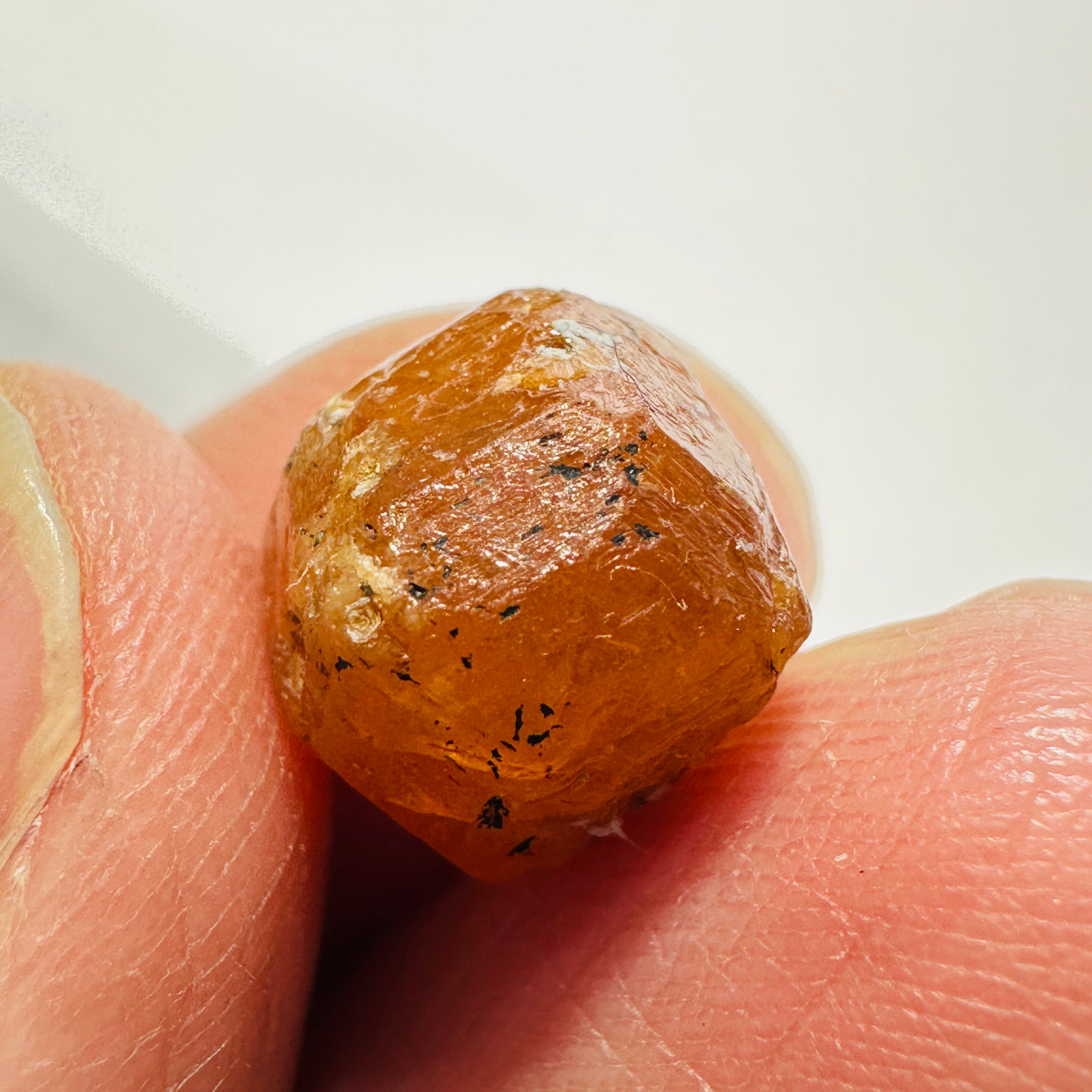 2.1gm Mandarin Spessartite Garnet Crystal, Loliondo in Tanzania, Untreated Unheated