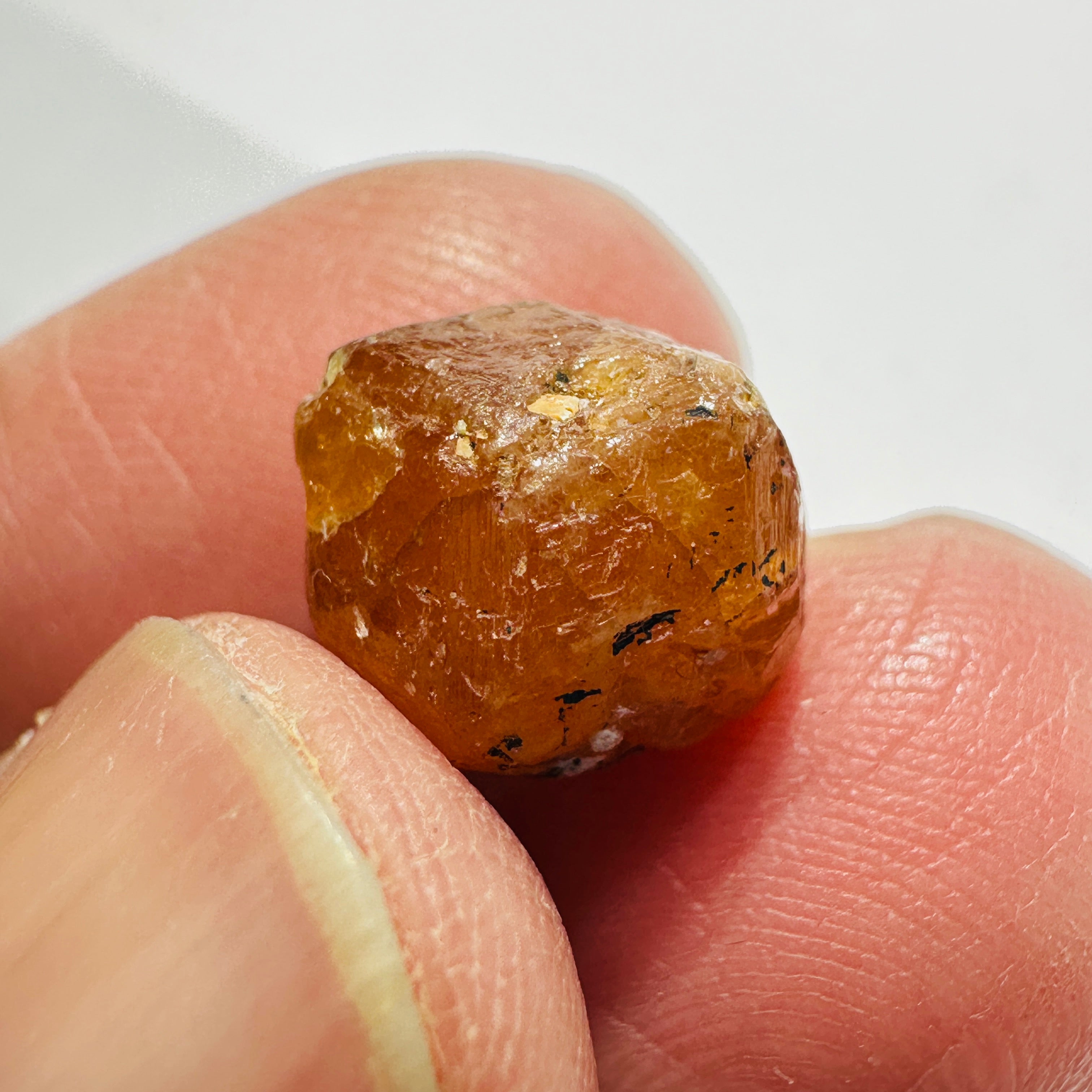 2.1gm Mandarin Spessartite Garnet Crystal, Loliondo in Tanzania, Untreated Unheated