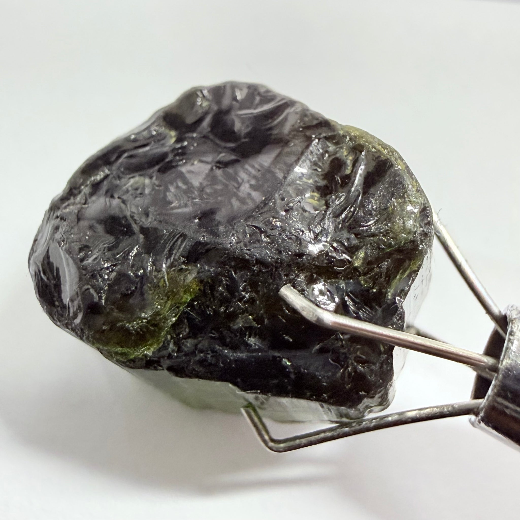 Congo Tourmaline Crystal, 16.71ct, Untreated Unheated, si, cut with inclusions, c axis closed