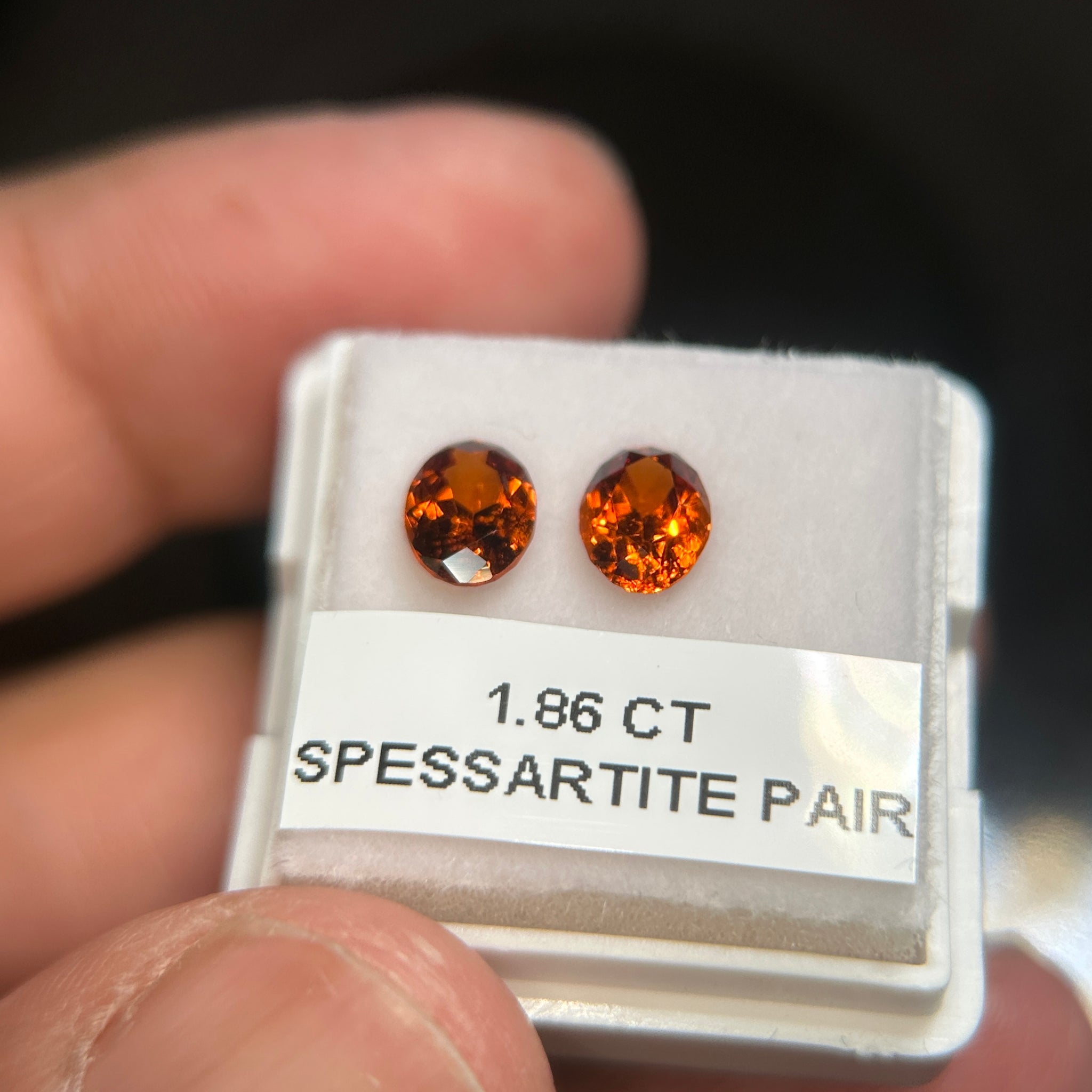 Spessartite Pair, 1.86ct, Tanzania, Untreated Unheated