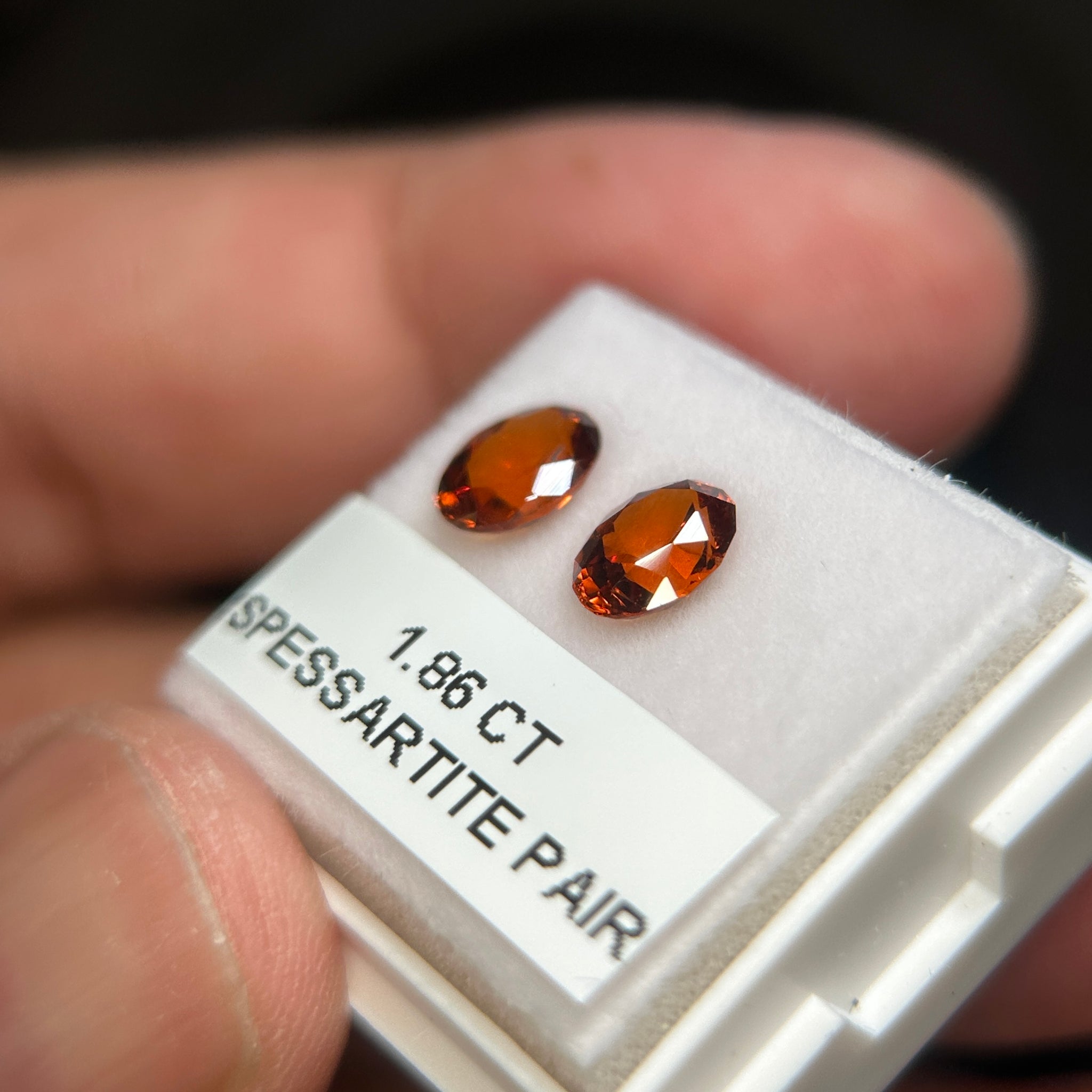 Spessartite Pair, 1.86ct, Tanzania, Untreated Unheated