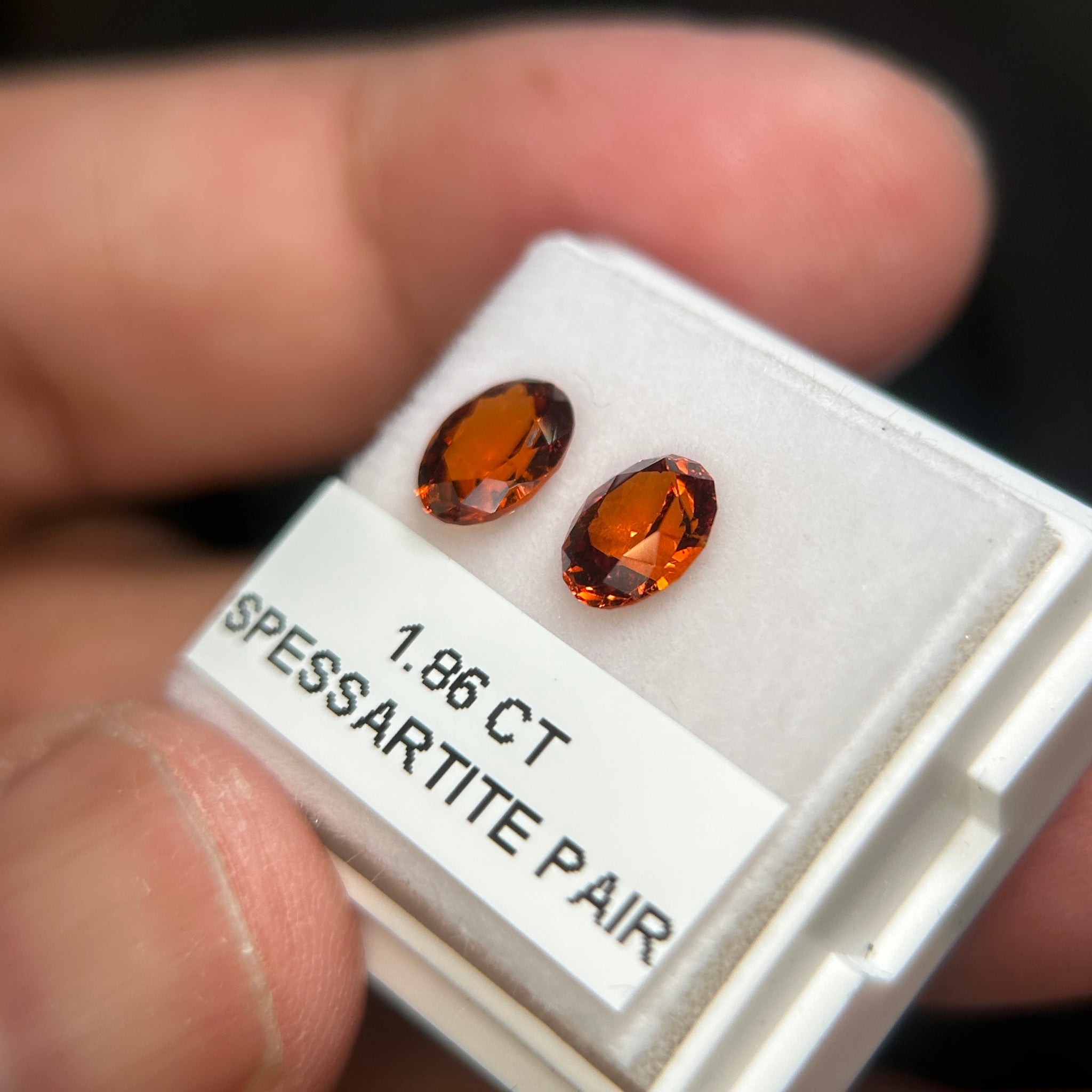Spessartite Pair, 1.86ct, Tanzania, Untreated Unheated