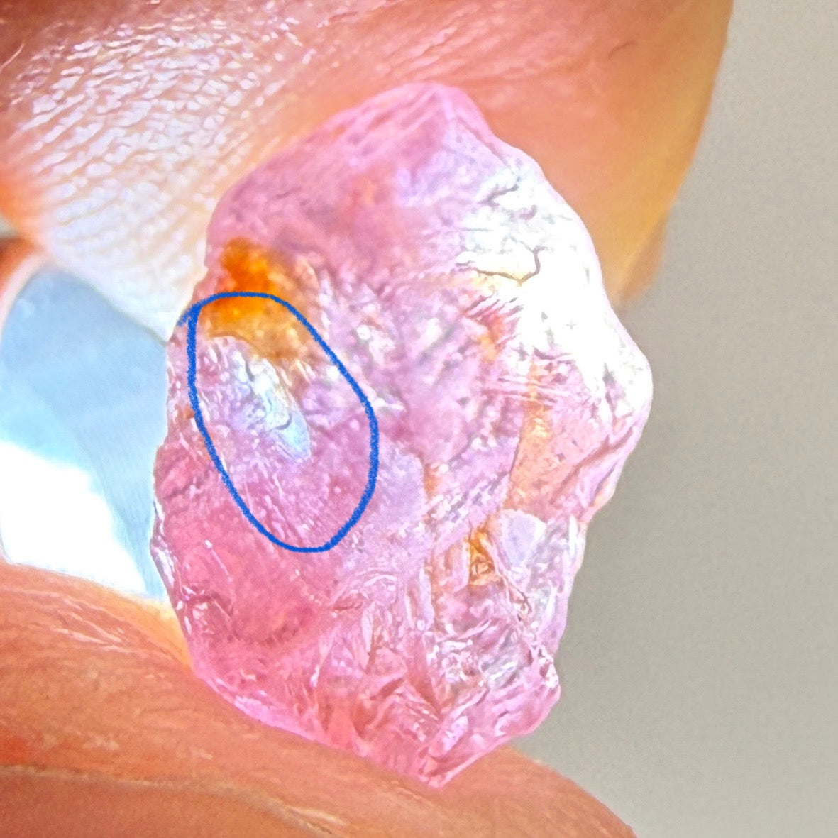 Mahenge Spinel, 2.98ct, Mahenge, Tanzania, Untreated Unheated. Tiny crack coming in from the side, you may have to cut it with the crack, see photos for the exact location