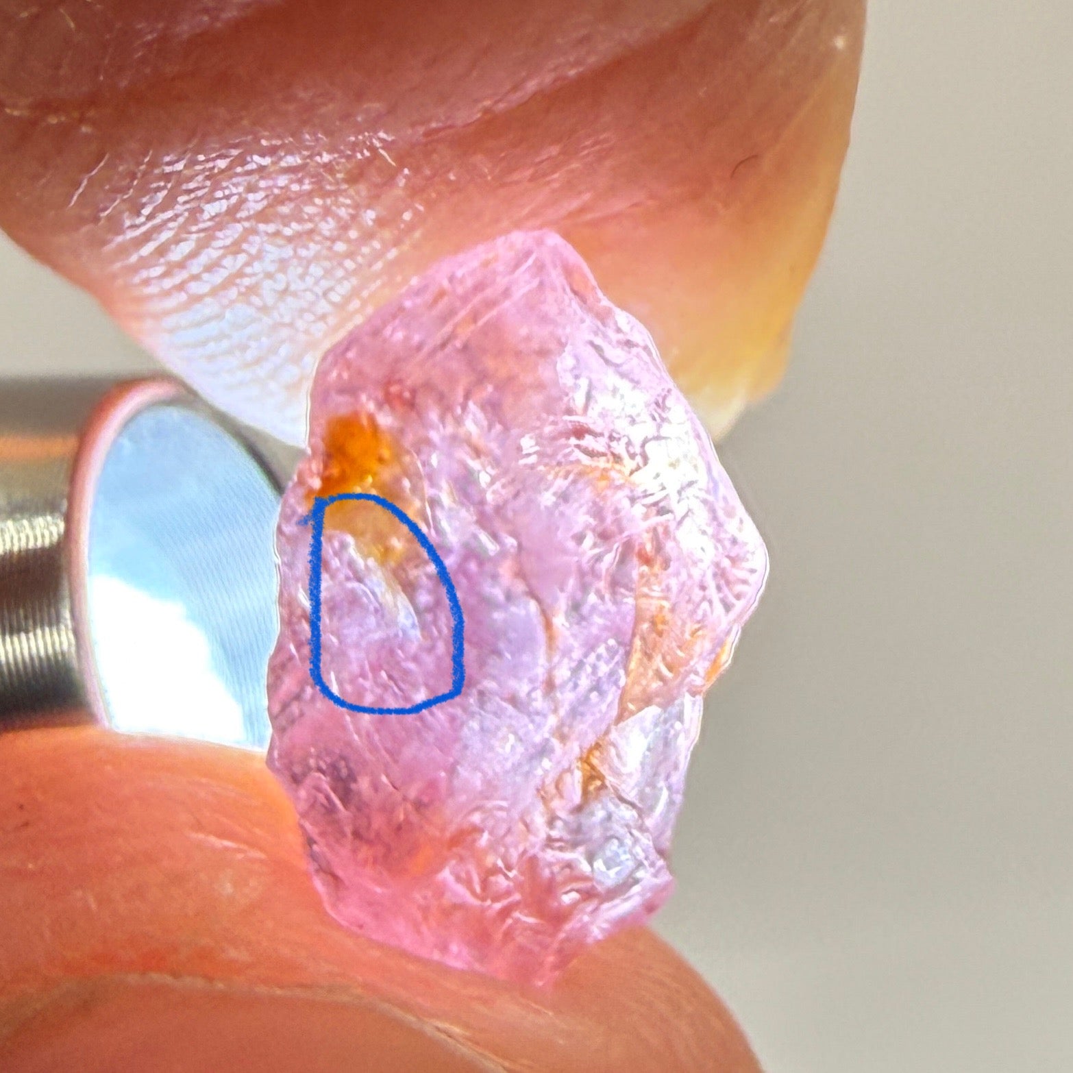 Mahenge Spinel, 2.98ct, Mahenge, Tanzania, Untreated Unheated. Tiny crack coming in from the side, you may have to cut it with the crack, see photos for the exact location