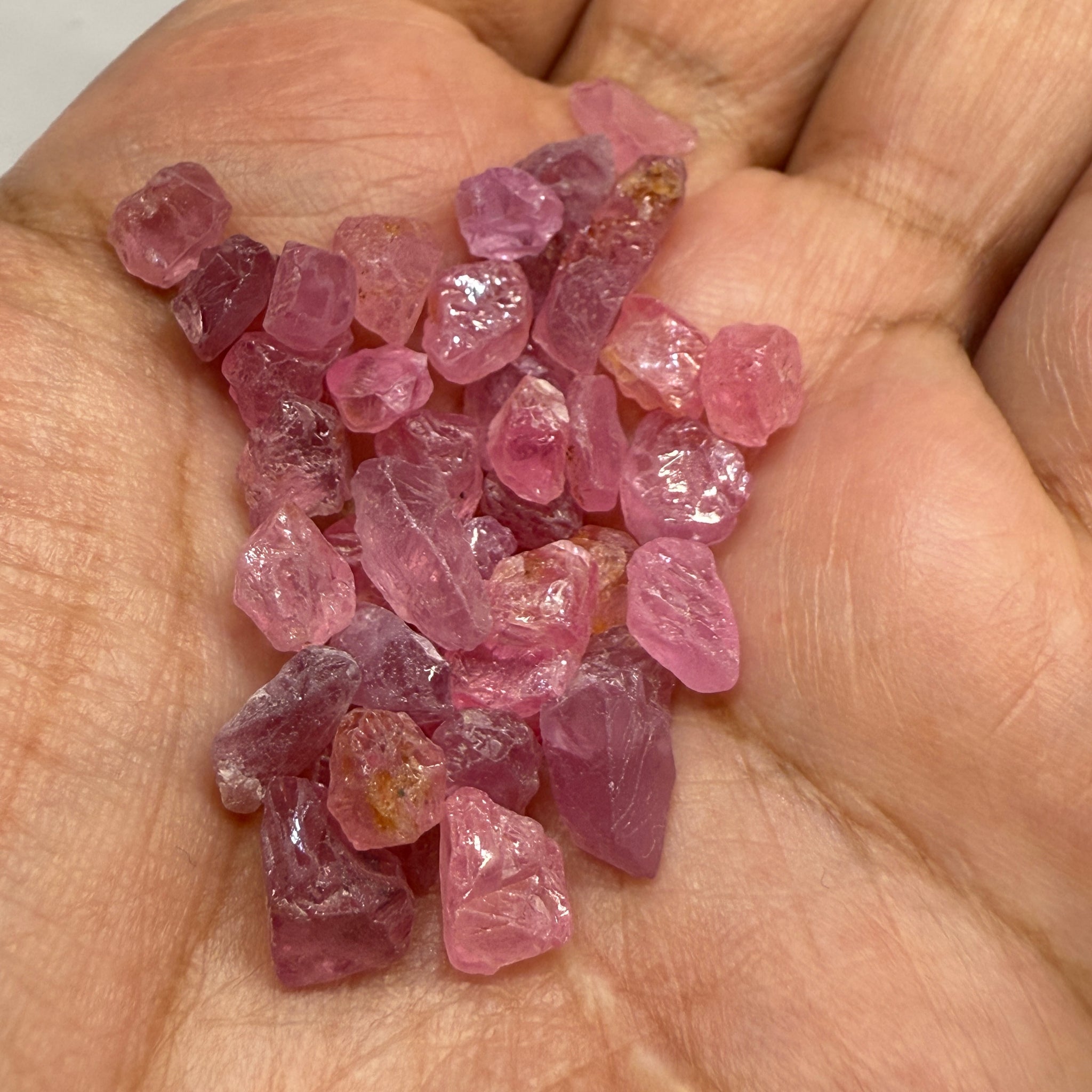 Mozambique Spinel Lot, Baby Pink colour, 68.43ct, Untreated Unheated. All have some inclusions and cracks, but if you want to have a play with them going cheap