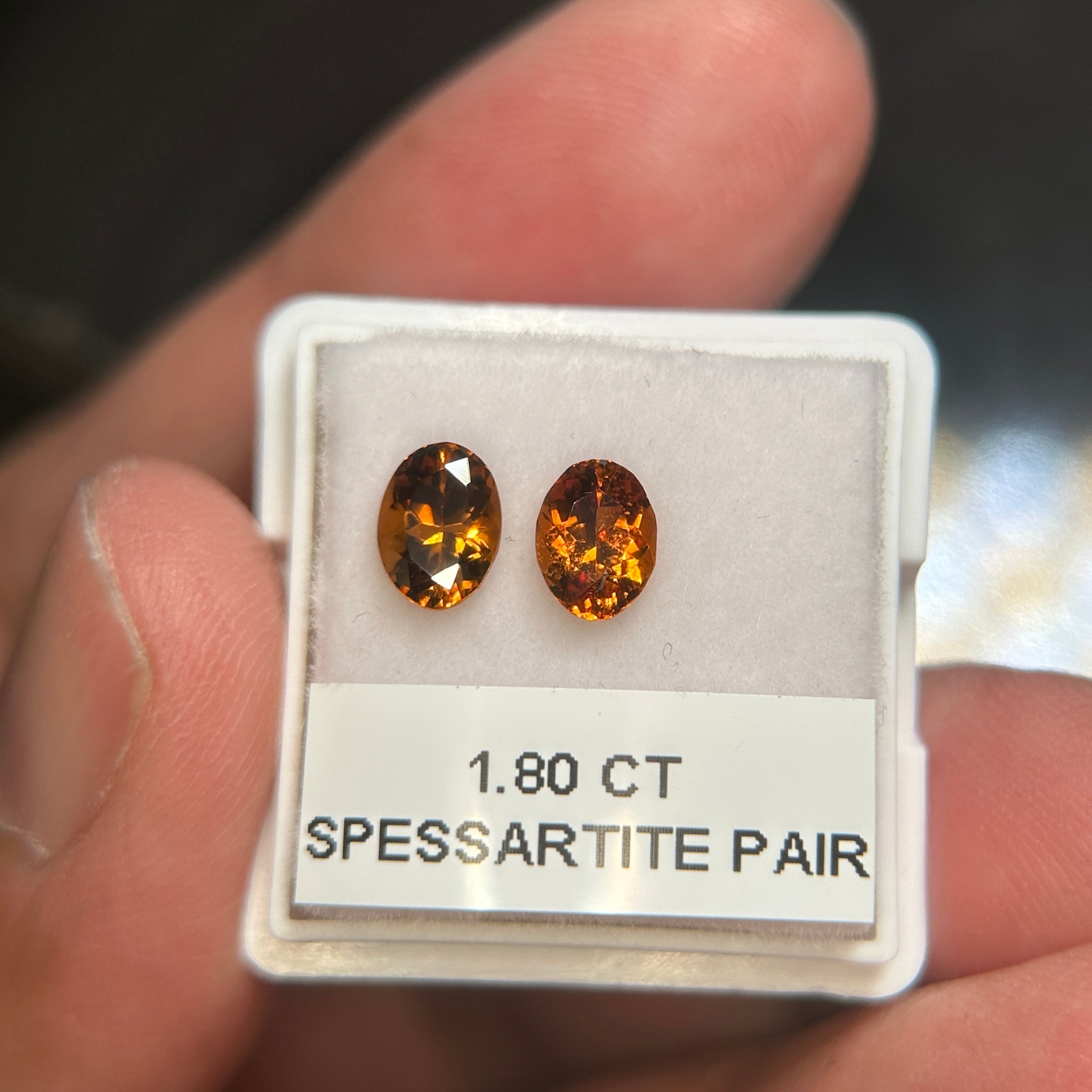 Spessartite Pair, 1.80ct, Tanzania, Untreated Unheated