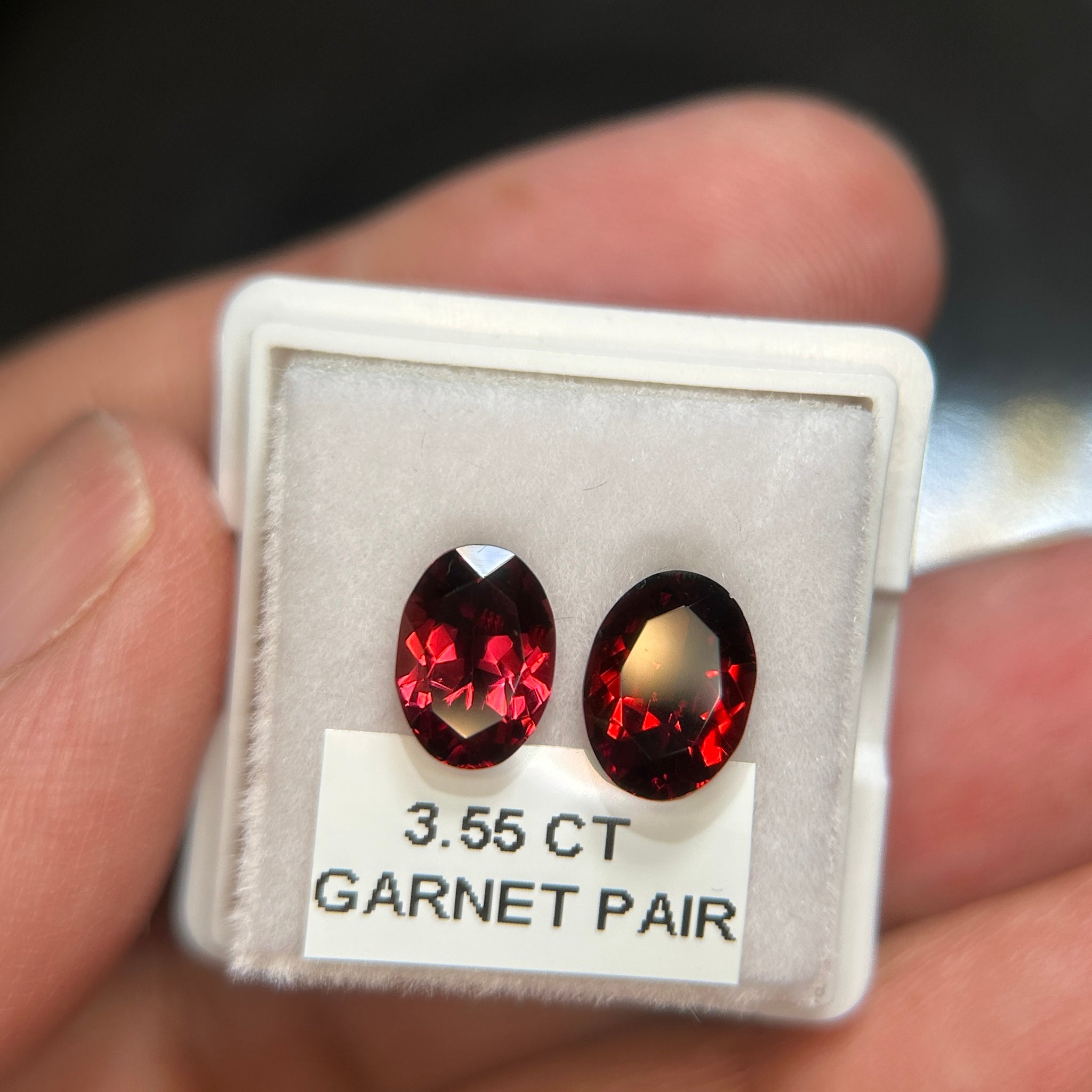 Garnet Pair, 3.56ct, Tanzania, Untreated Unheated