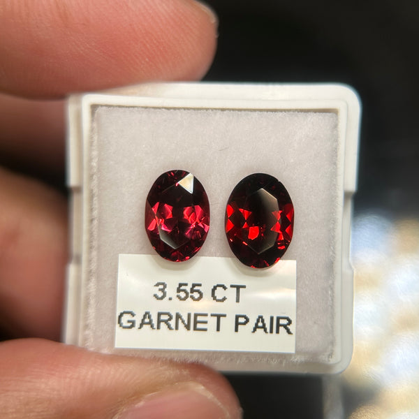 Garnet Pair, 3.56ct, Tanzania, Untreated Unheated
