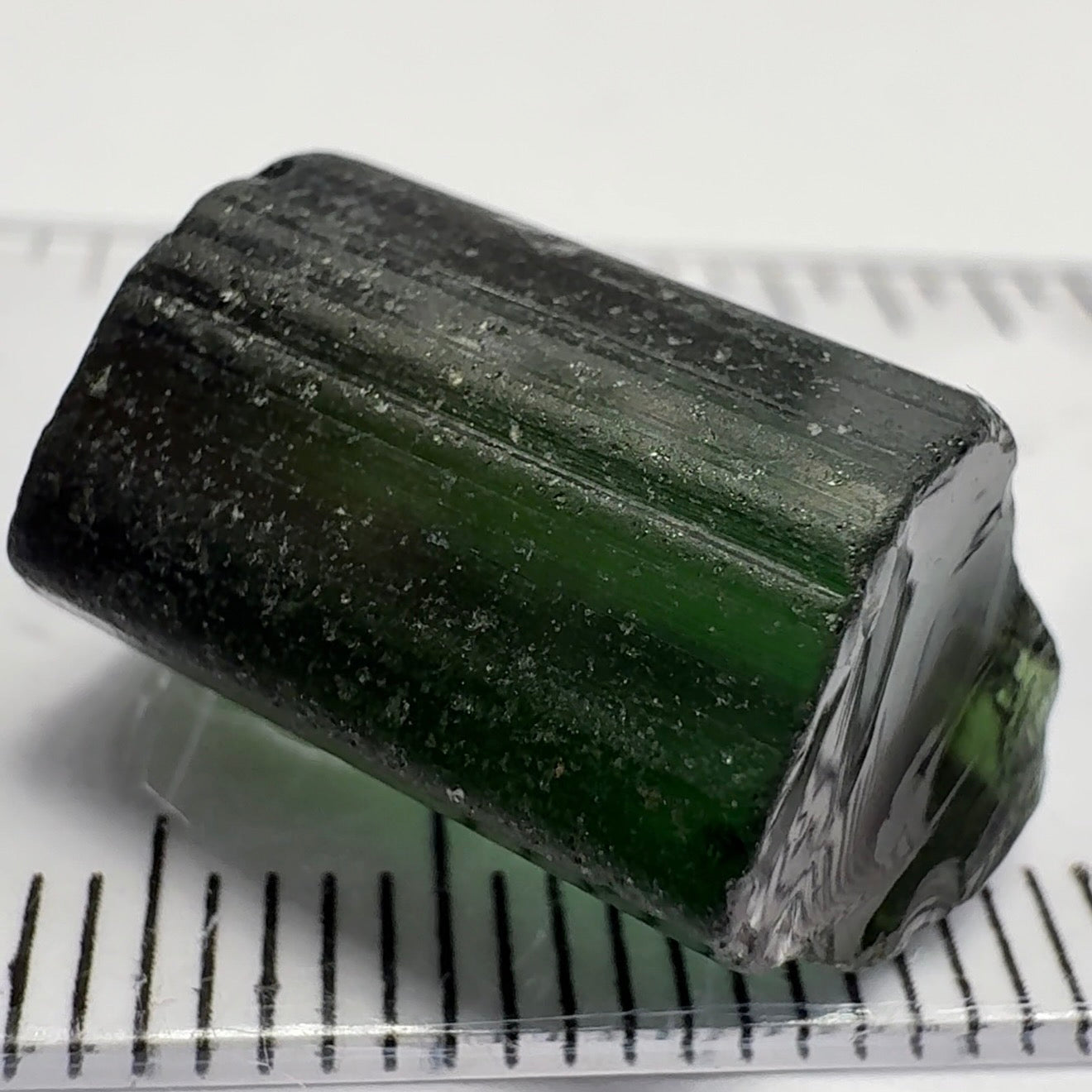 Congo Tourmaline Crystal, 15.49ct, Untreated Unheated, vvs-if, c axis closed