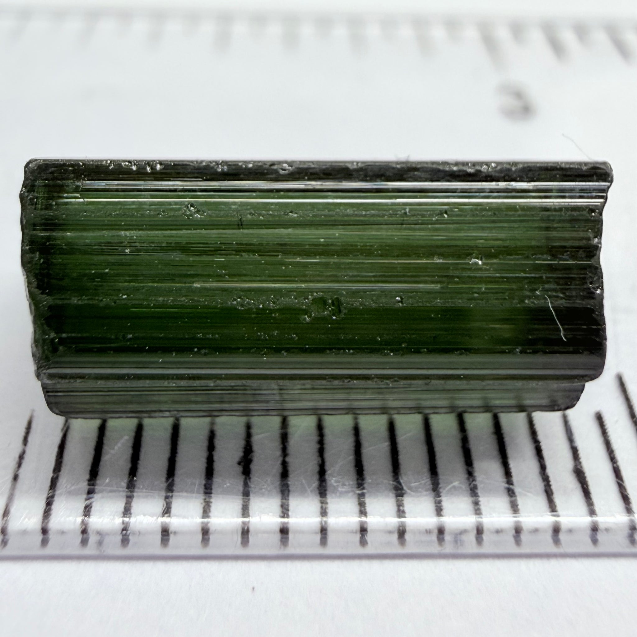 Congo Tourmaline Crystal, 7.92ct, Untreated Unheated, vvs-if, c axis closed