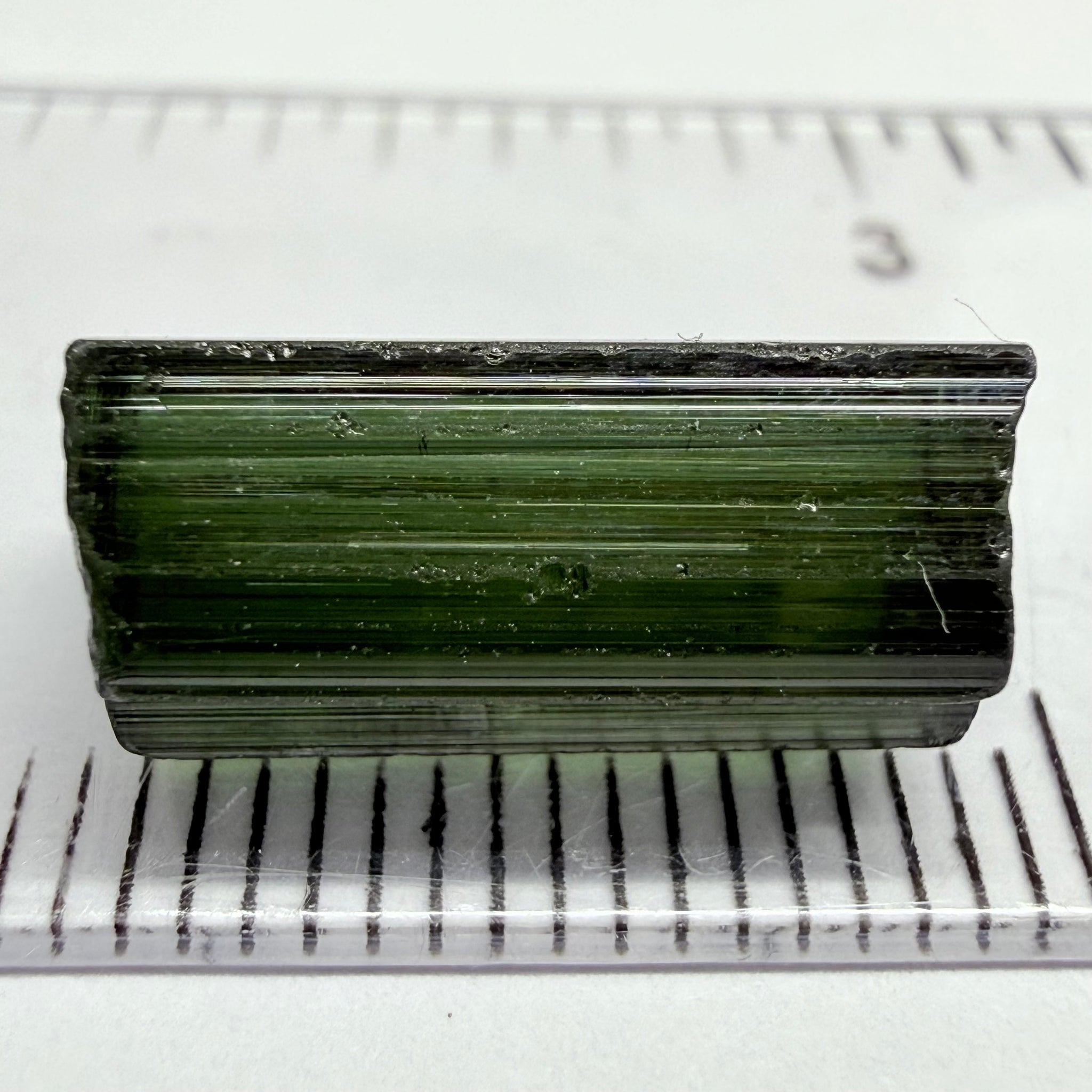 Congo Tourmaline Crystal, 7.92ct, Untreated Unheated, vvs-if, c axis closed