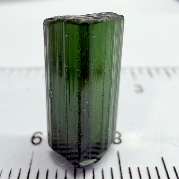 Congo Tourmaline Crystal, 7.92ct, Untreated Unheated, vvs-if, c axis closed