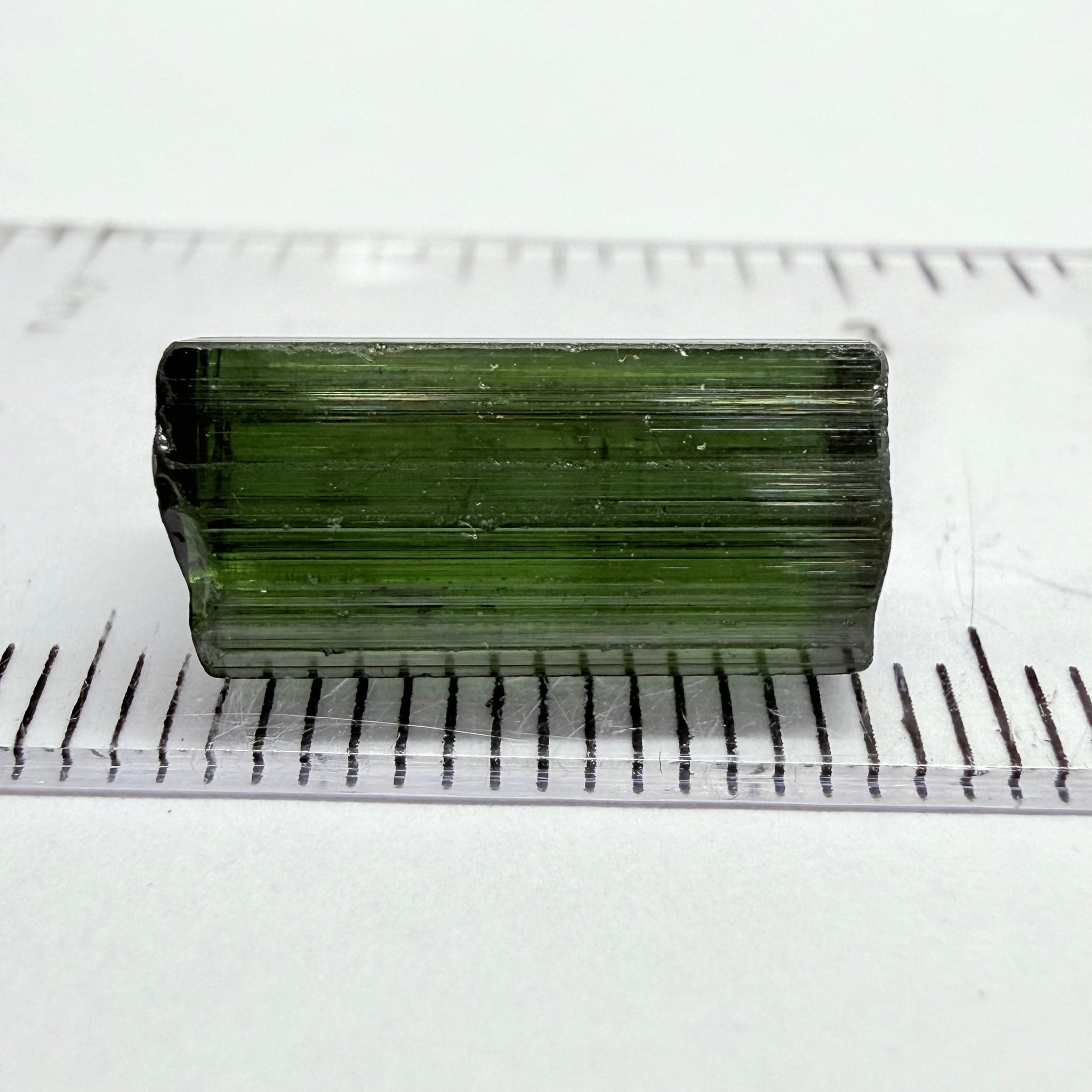 Congo Tourmaline Crystal, 7.92ct, Untreated Unheated, vvs-if, c axis closed