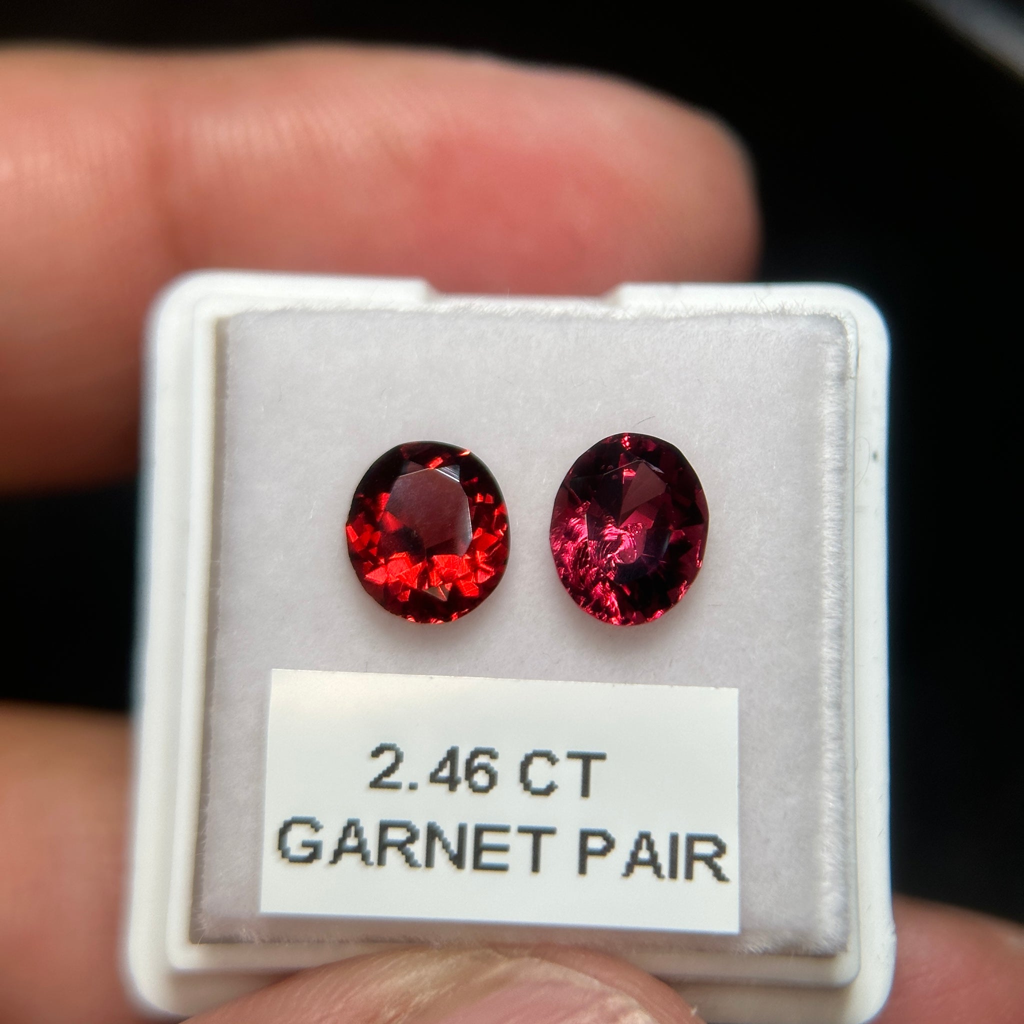Garnet Pair, 2.46ct, Tanzania, Untreated Unheated