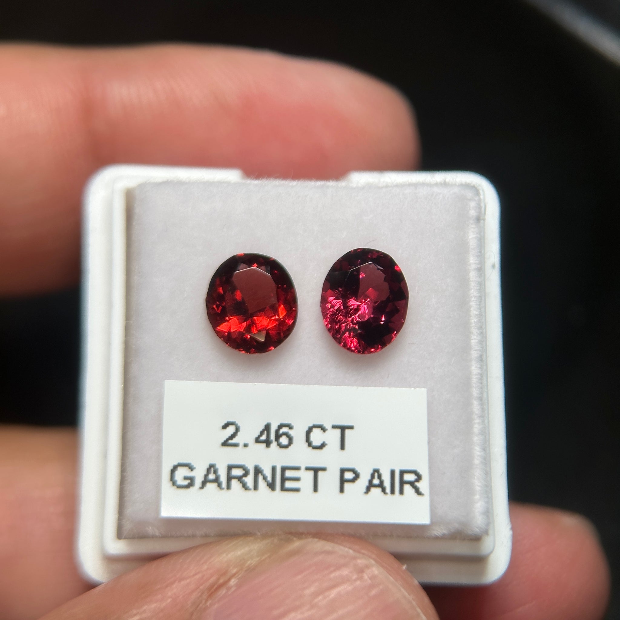 Garnet Pair, 2.46ct, Tanzania, Untreated Unheated