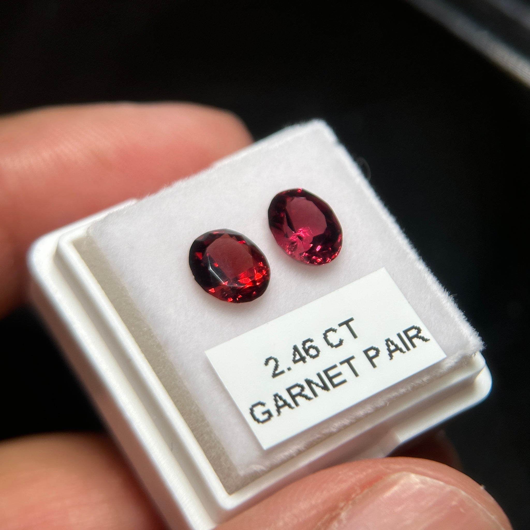 Garnet Pair, 2.46ct, Tanzania, Untreated Unheated