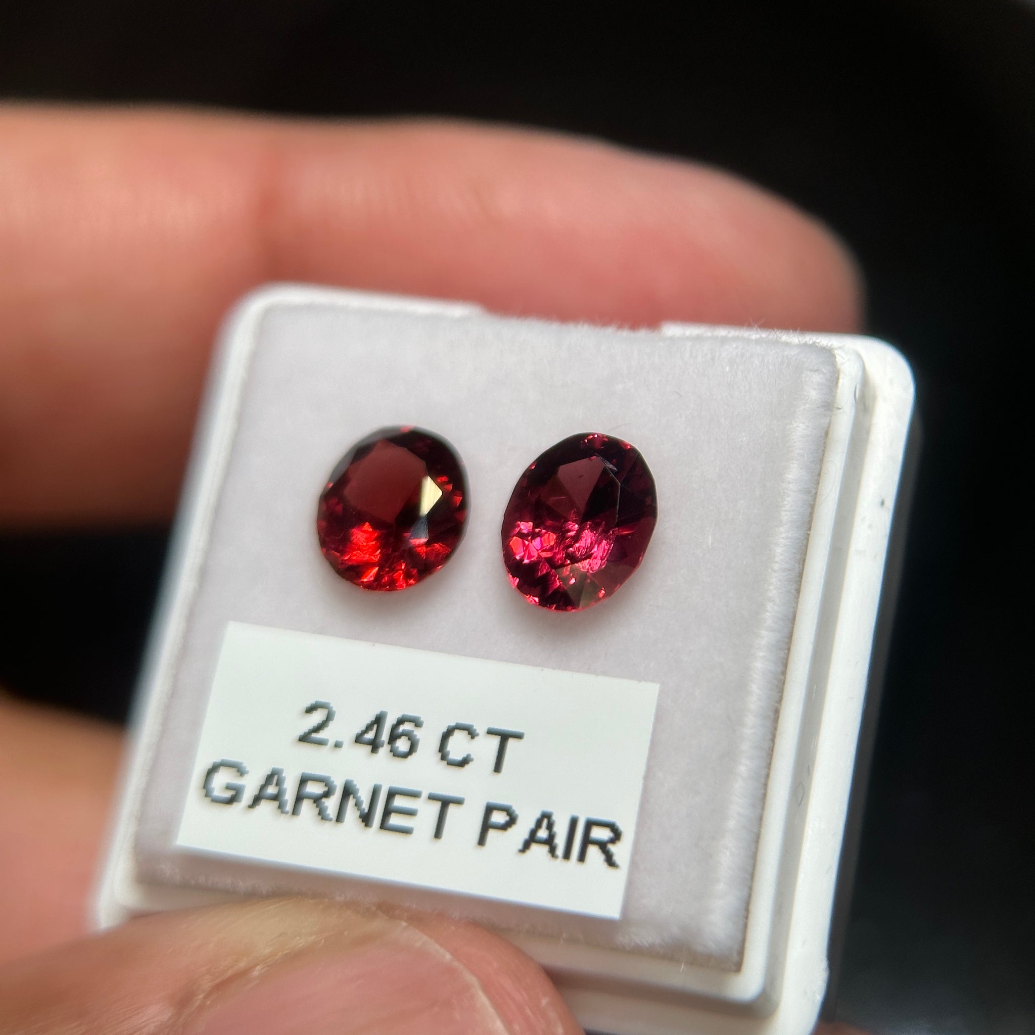 Garnet Pair, 2.46ct, Tanzania, Untreated Unheated