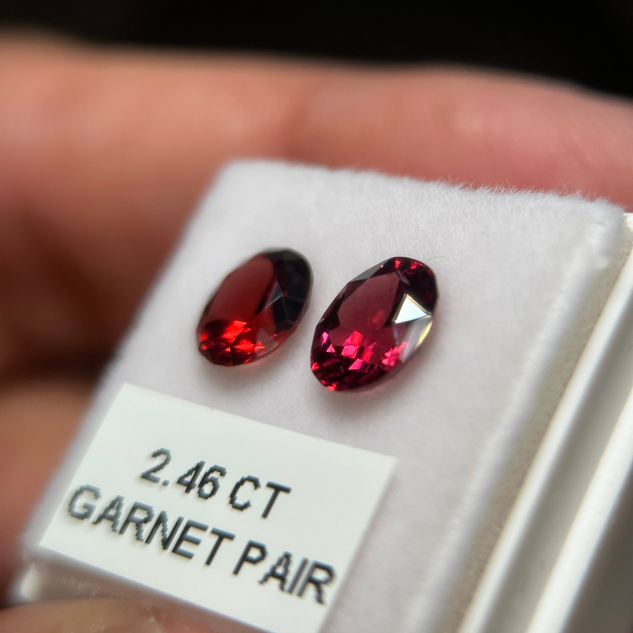 Garnet Pair, 2.46ct, Tanzania, Untreated Unheated