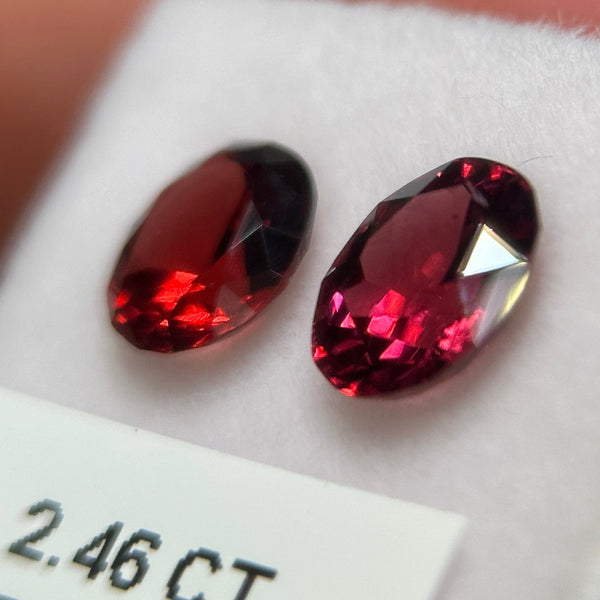 Garnet Pair, 2.46ct, Tanzania, Untreated Unheated