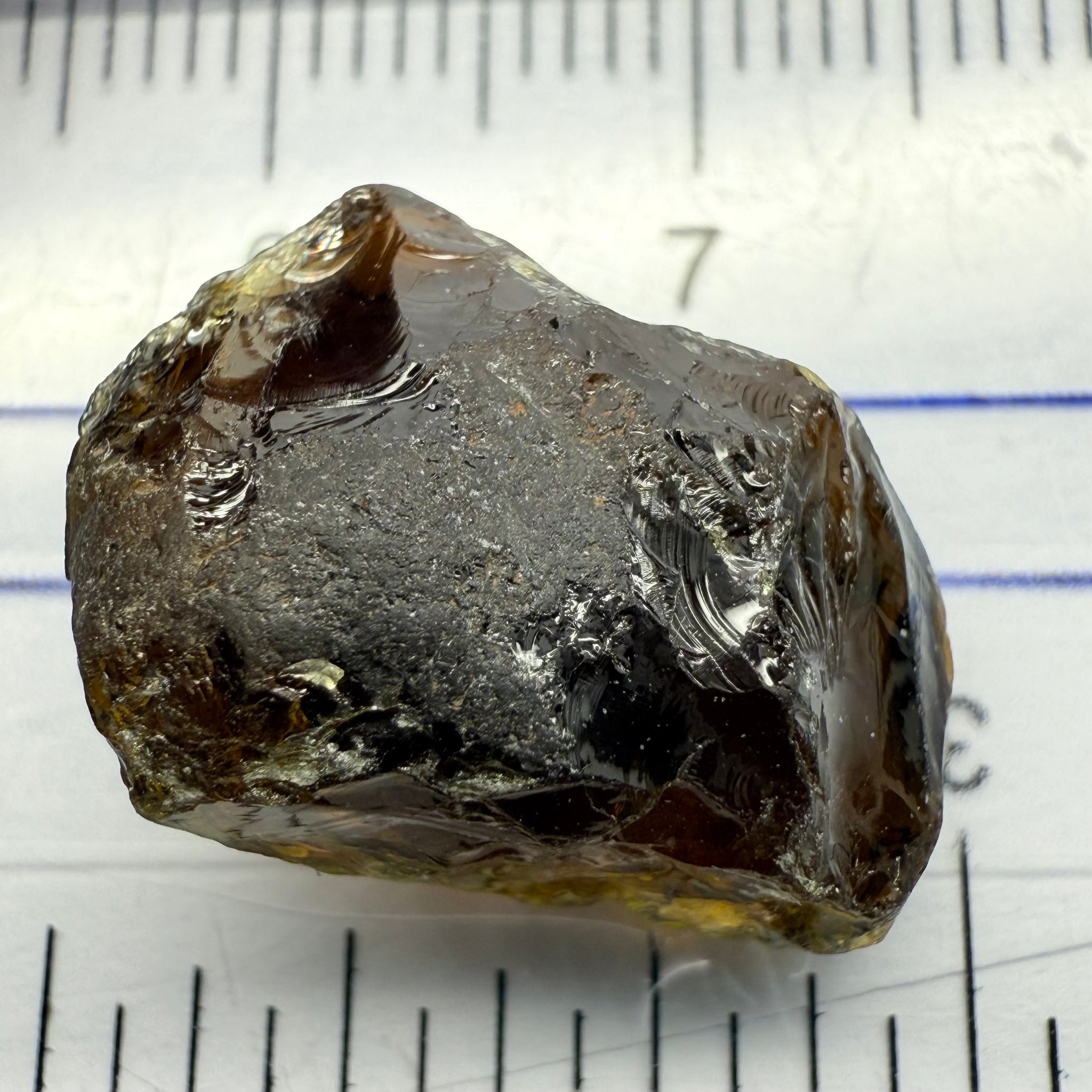 Tanzanian Tourmaline, vvs but dark, 13.14ct, Untreated Unheated, flat shape