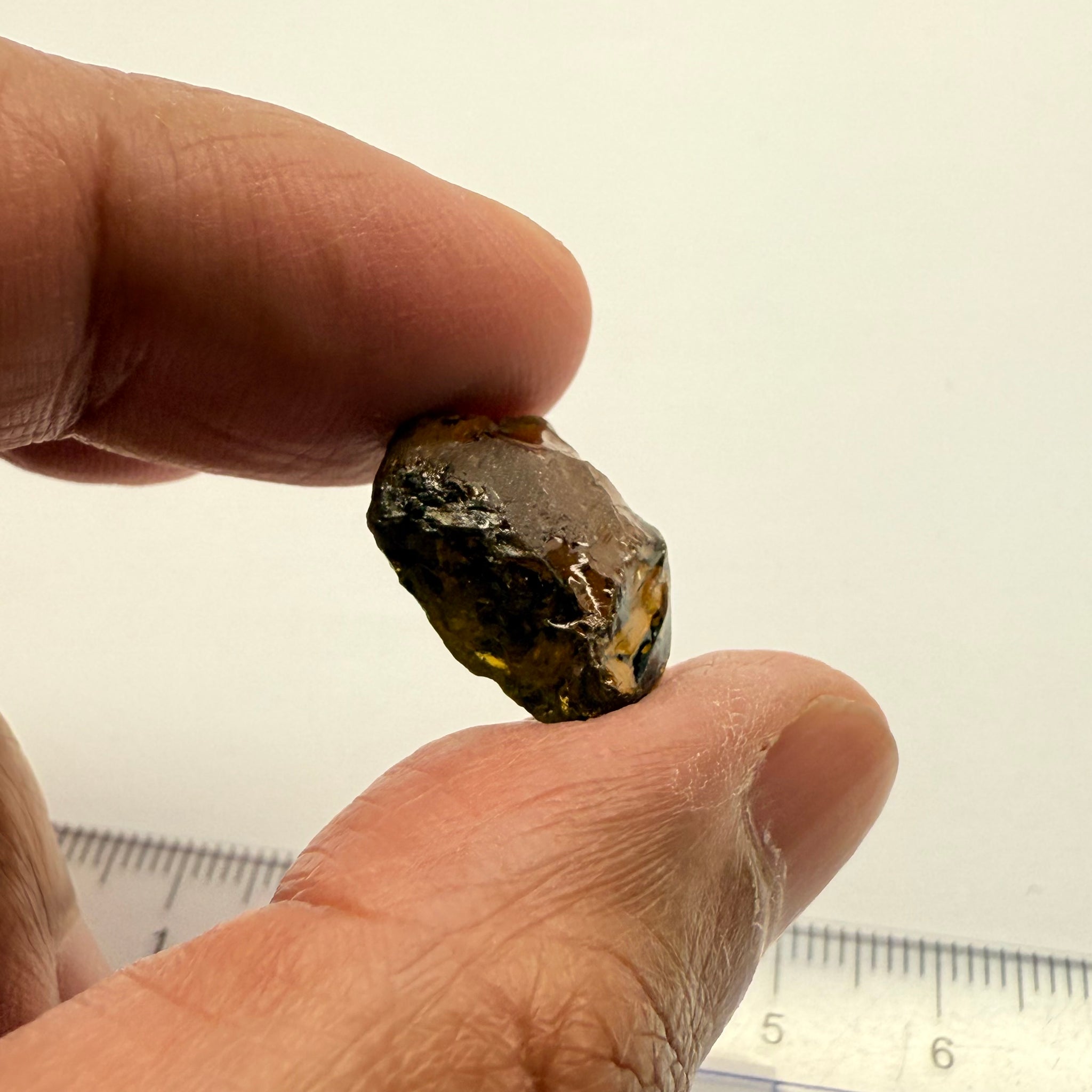 Tanzanian Tourmaline, vvs but dark, 13.14ct, Untreated Unheated, flat shape