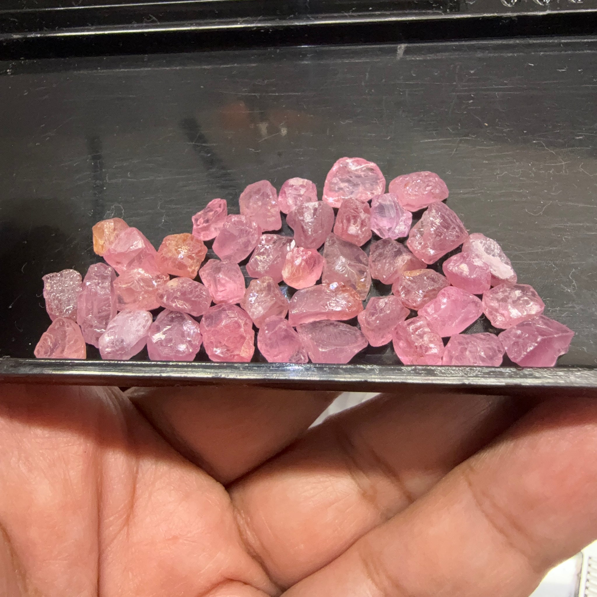 Mozambique Spinel Lot, Baby Pink colour, 68.43ct, Untreated Unheated. All have some inclusions and cracks, but if you want to have a play with them going cheap