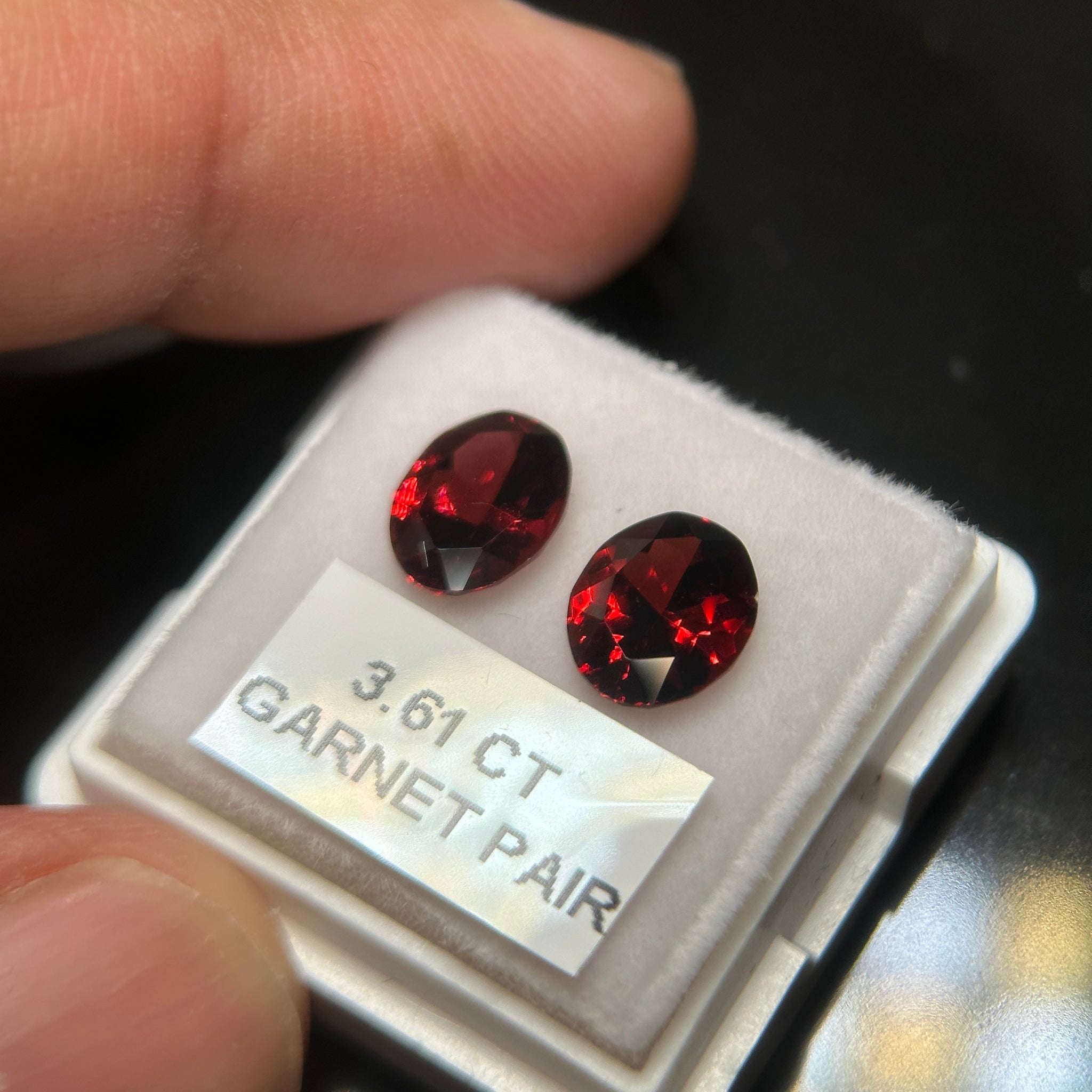 Garnet Pair, 3.61ct, Tanzania, Untreated Unheated