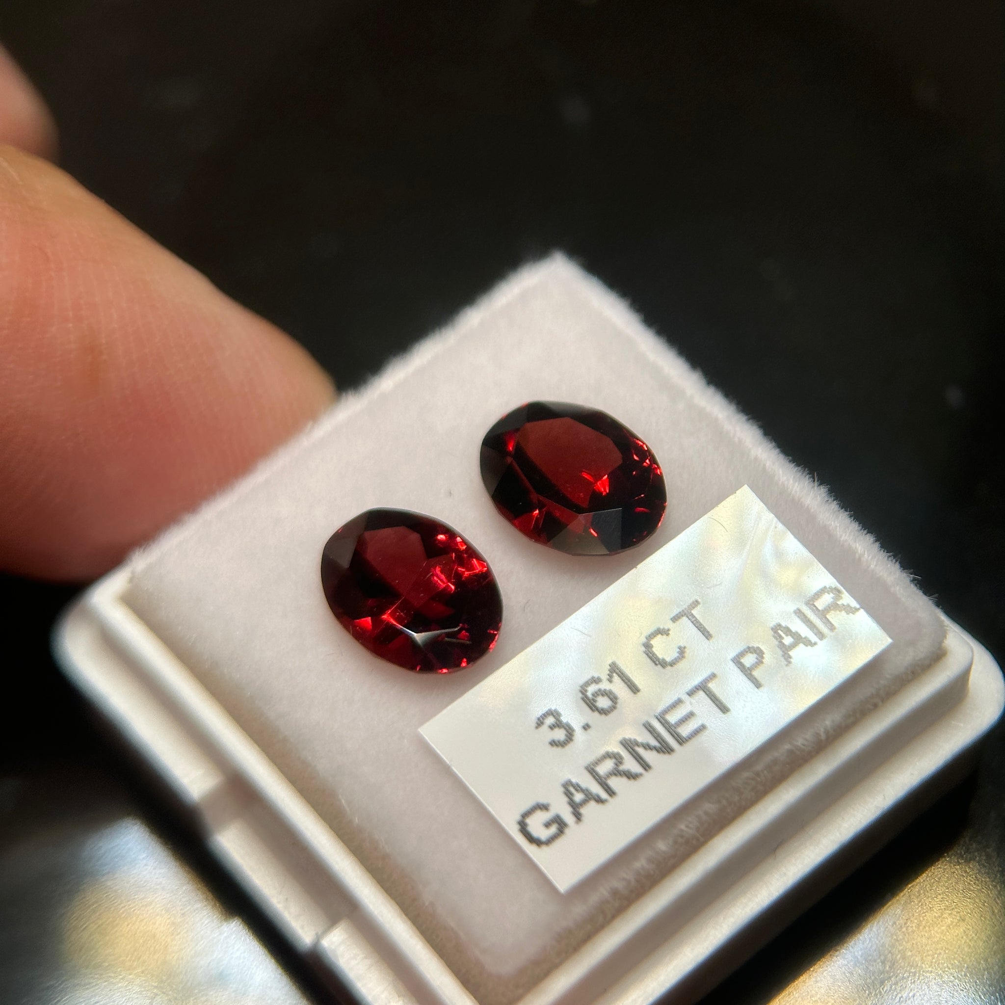 Garnet Pair, 3.61ct, Tanzania, Untreated Unheated