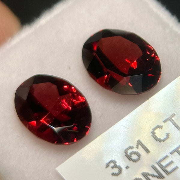 Garnet Pair, 3.61ct, Tanzania, Untreated Unheated