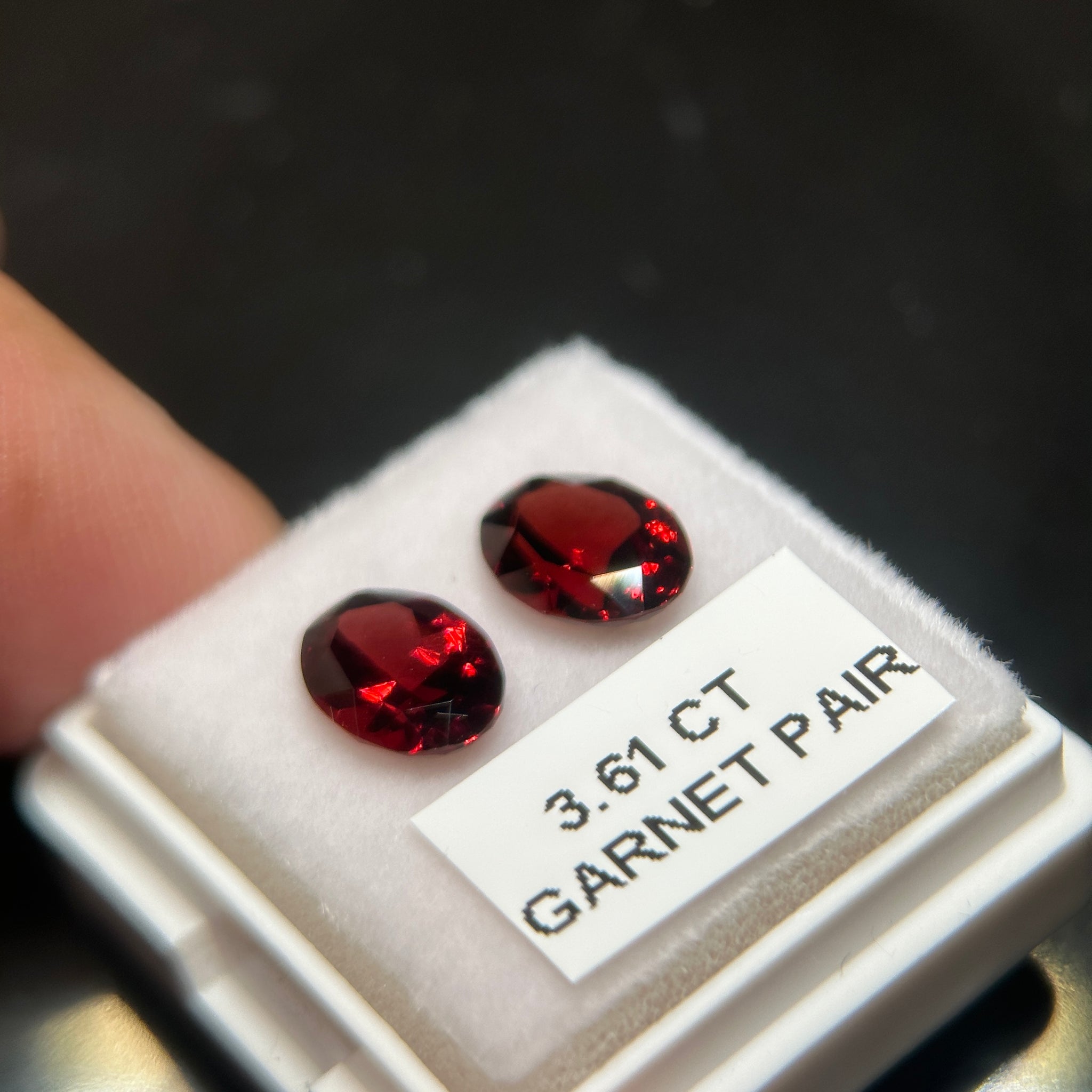 Garnet Pair, 3.61ct, Tanzania, Untreated Unheated