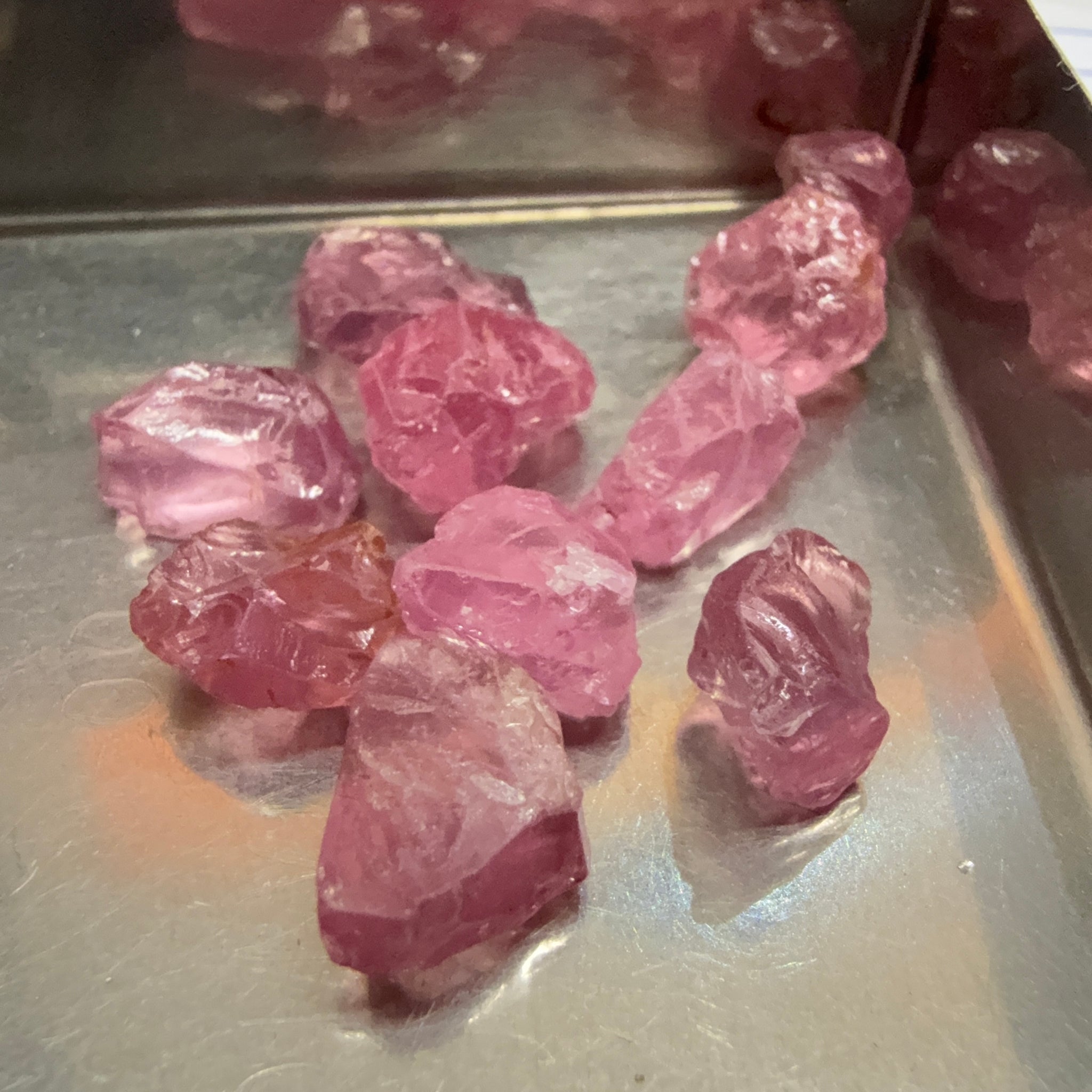 Mozambique Spinel Lot, Baby Pink colour, 20.00ct, Untreated Unheated. All have some inclusions and cracks, but if you want to have a play with them going cheap